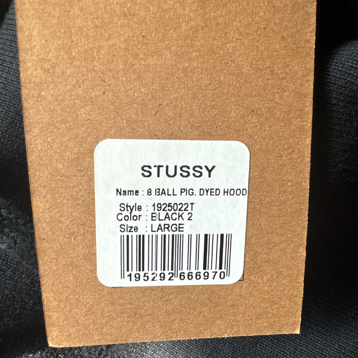 Stussy 8 Ball Hoodie Pigment Dyed Black 착용 스타일 - 2