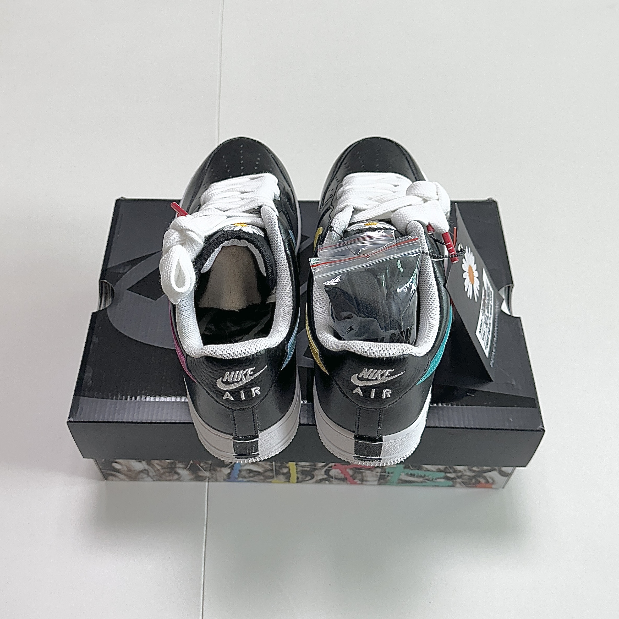 Nike x Peaceminusone Air Force 1 Low Para-Noise 3.0 Black and Multicolor 착용 스타일 - 4