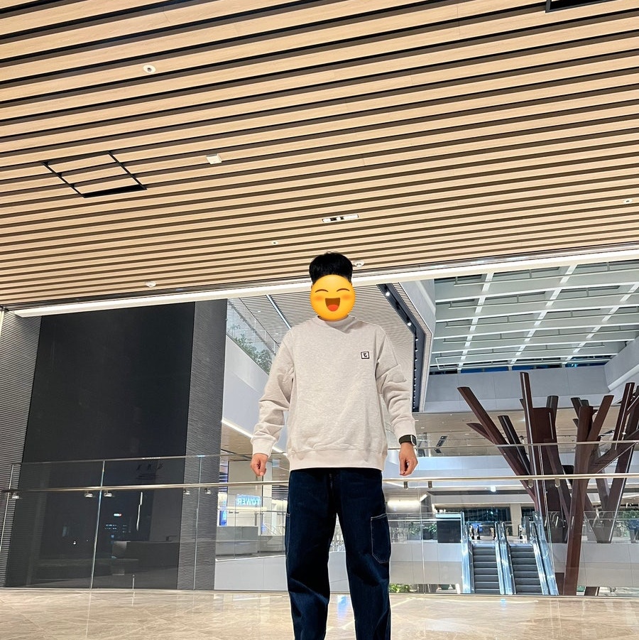 Wooyoungmi Cotton Back Logo Sweatshirt Gray - 24SS 착용 스타일 - 1