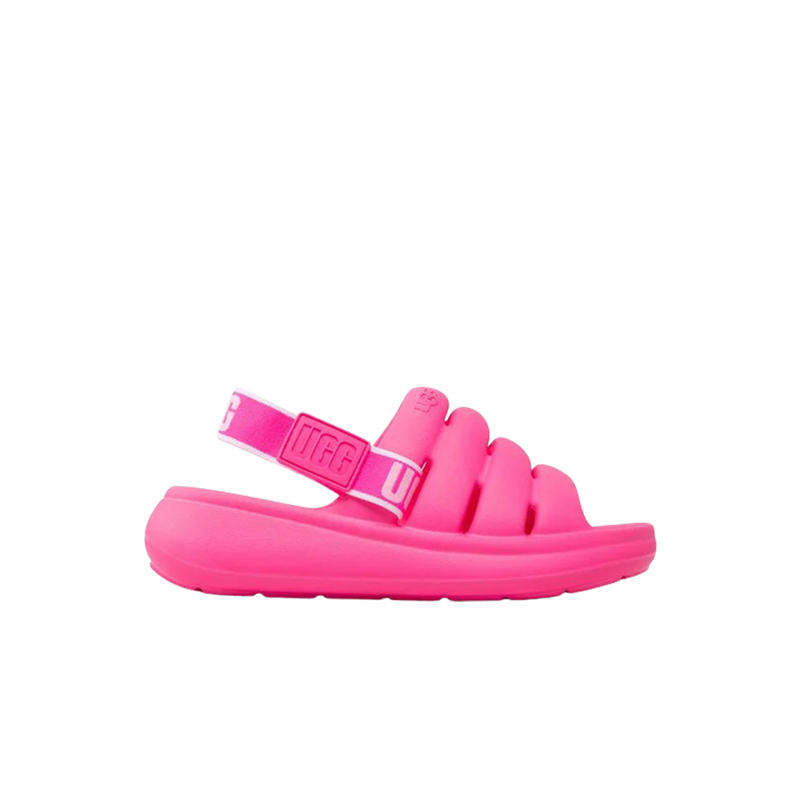 (키즈) 어그 스포츠 예 슬라이드 타피 핑크((Kids) UGG Sport Yeah Slide Taffy Pink)