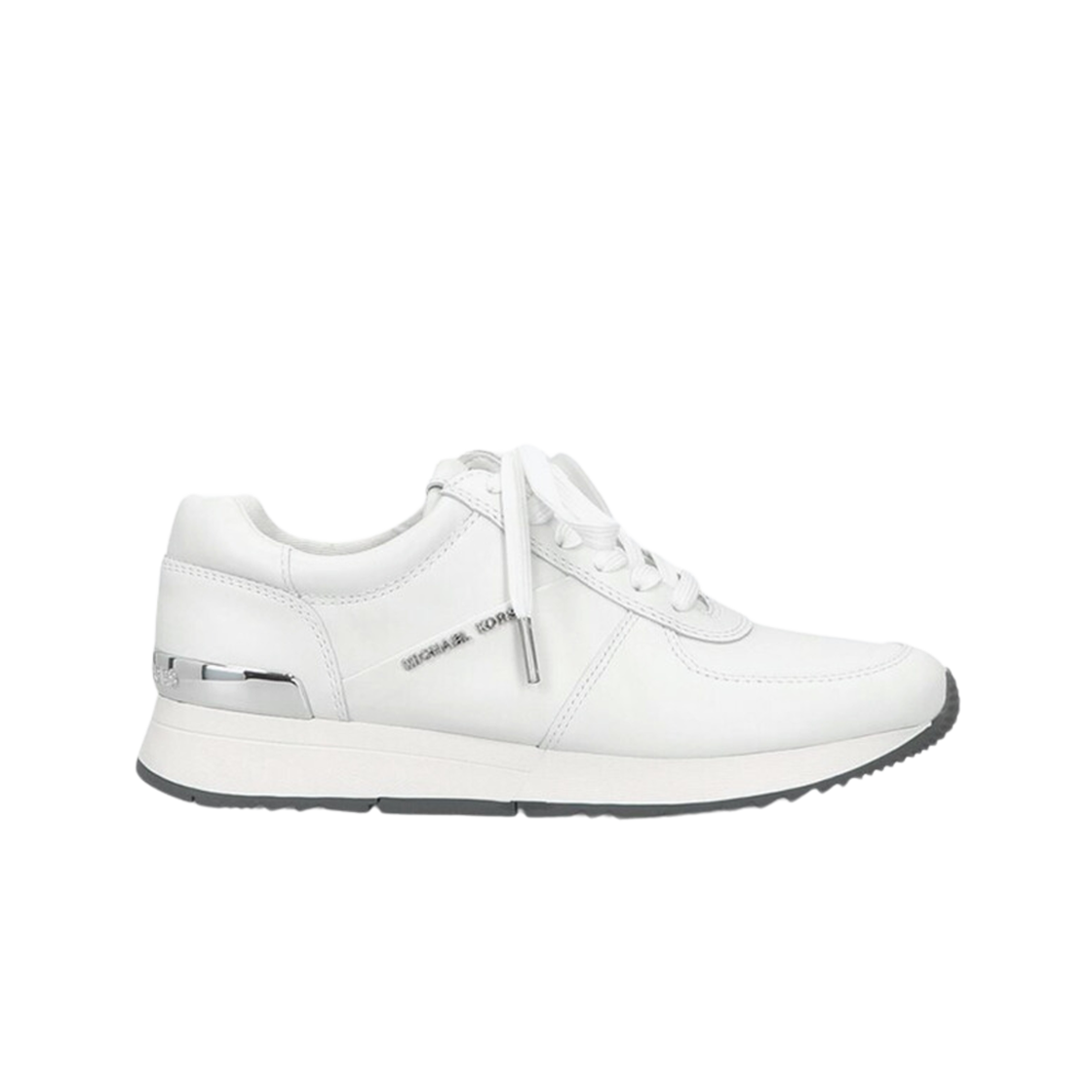 43R5ALFP3L085 (W) Michael Kors Alie Leather Sneaker Optic White