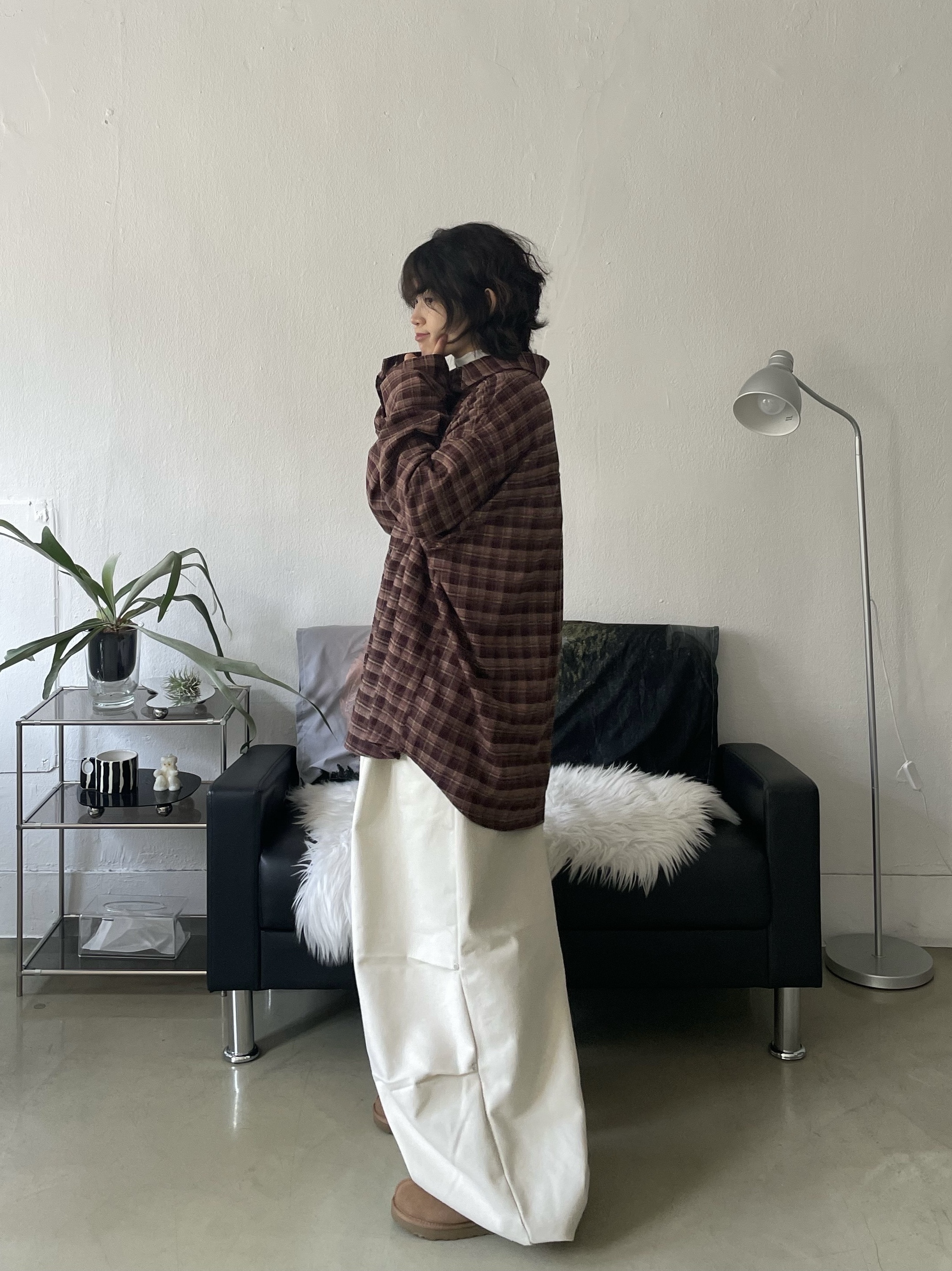 (W) UGG Tasman Slipper Chestnut 착용 스타일 - 3