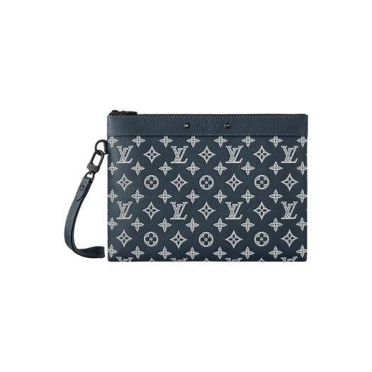 Louis Vuitton Pochette To-Go Monogram Shadow Ink Blue White