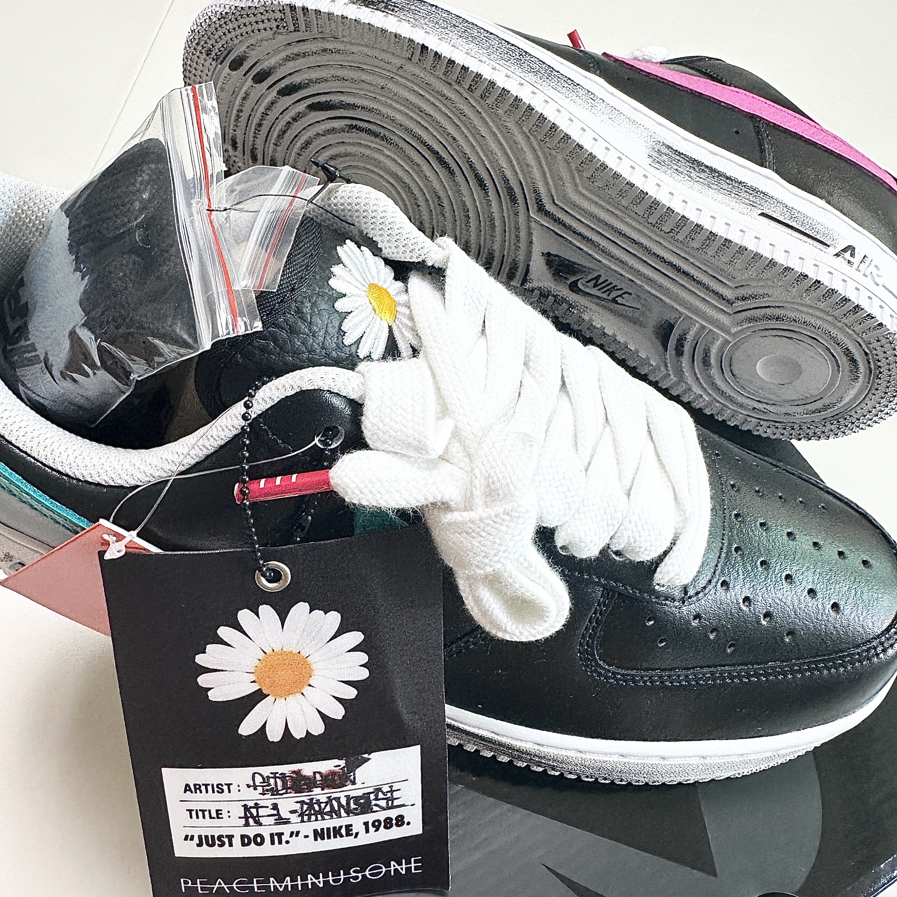 Nike x Peaceminusone Air Force 1 Low Para-Noise 3.0 Black and Multicolor 착용 스타일 - 7