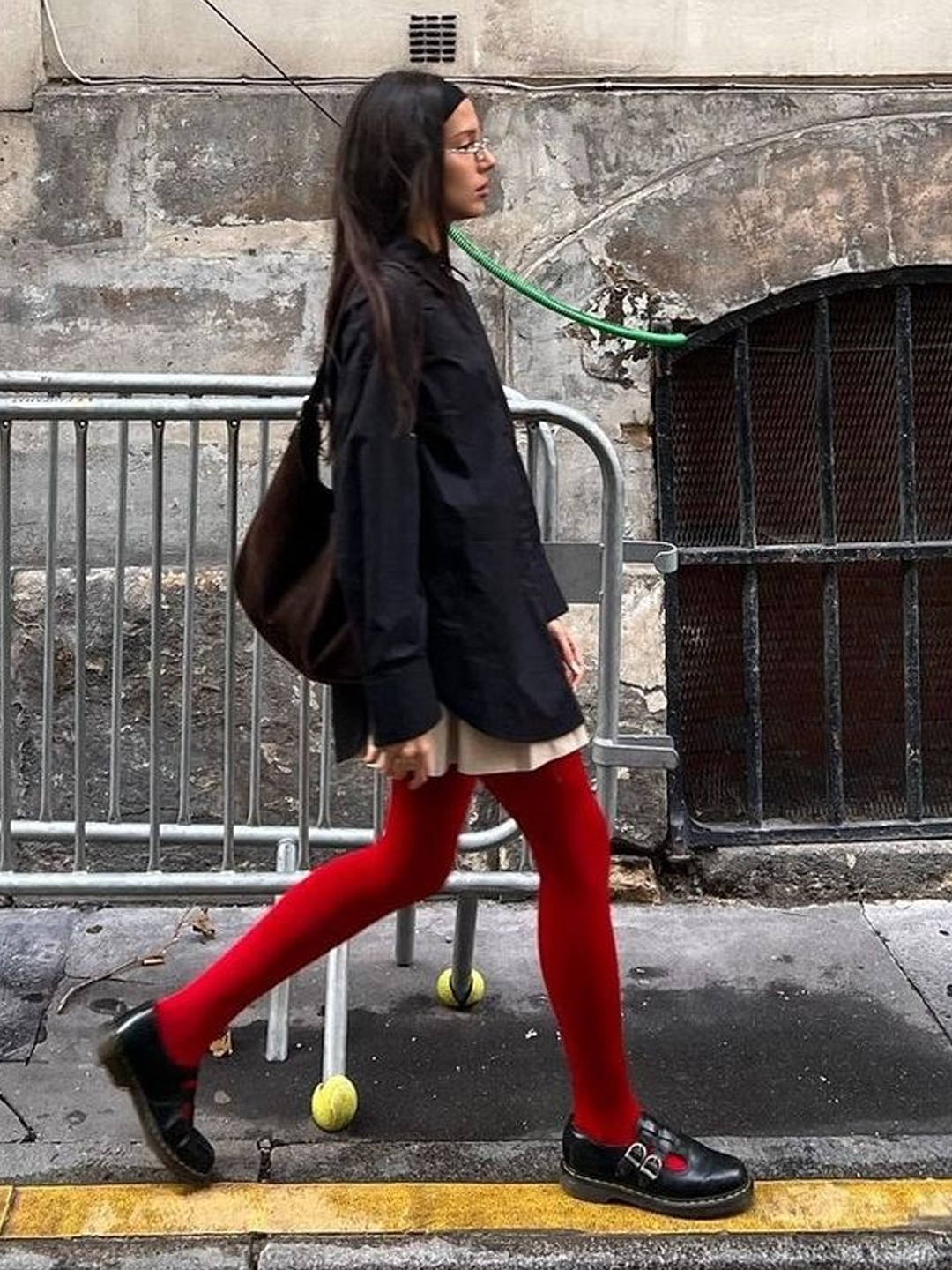 Greenbutter Women Butter Long Socks Red, (W) Play Comme des Garcons Red Heart Knit Cardigan Red 착용 스타일 - 2