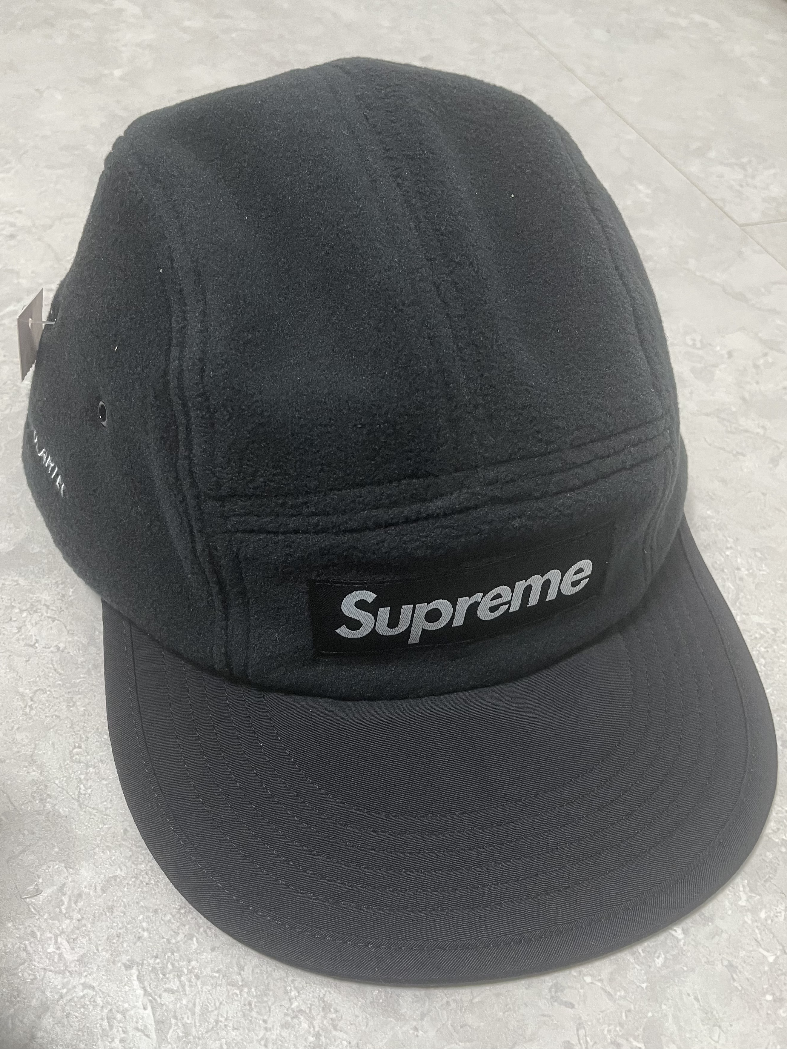Supreme Polartec Earflap Camp Cap Black - 24FW 착용 스타일