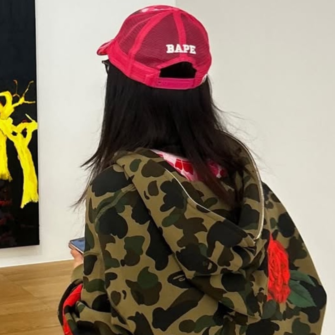 BAPE x Anti Social Social Club Mesh Cap Pink 착용 스타일 - 2