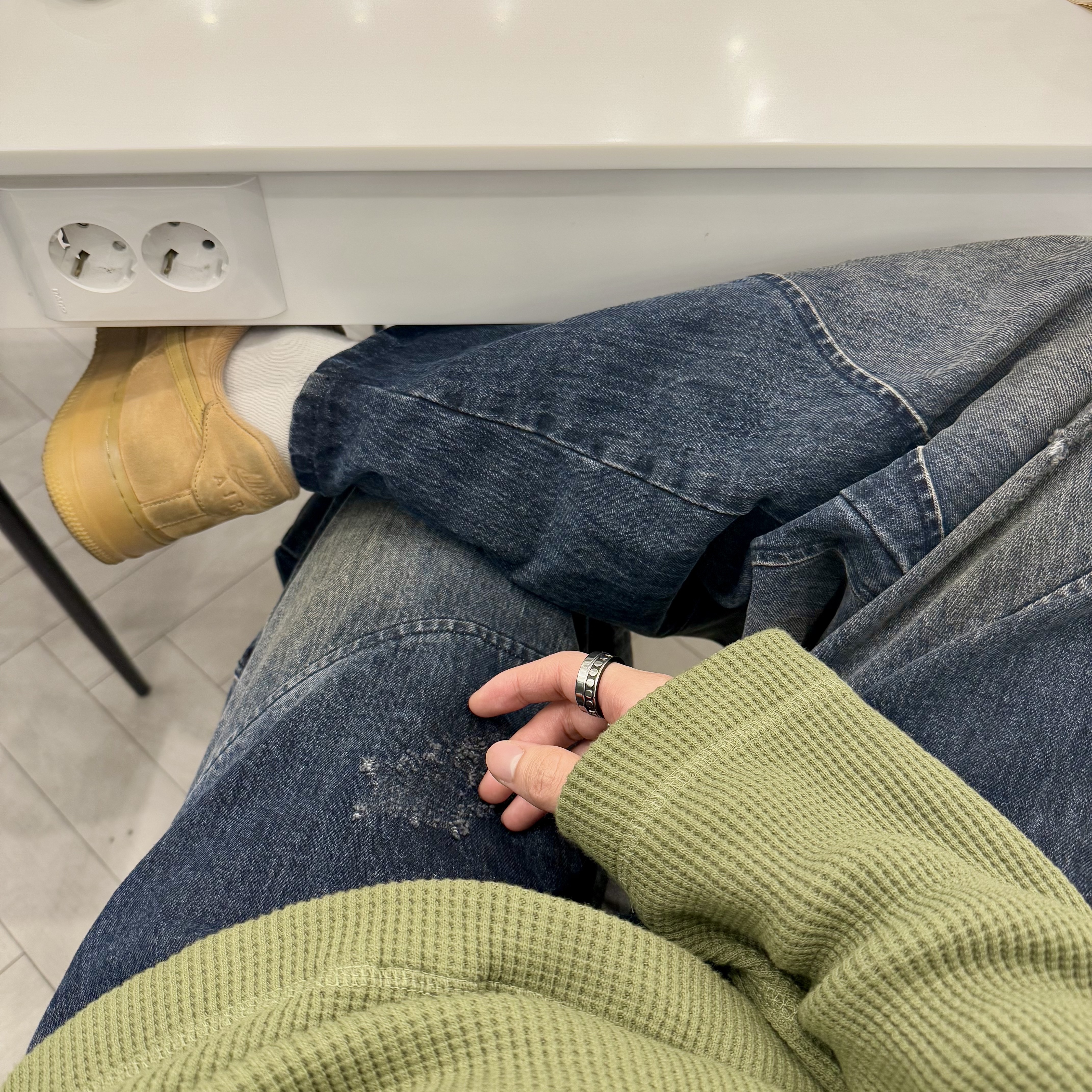 Diesel Dx1170 Stainless Steel Ring Set Silver Black (Set of 2), [프리오더] Polyteru 925 Silver Ring 004 Floral Cross Bone 착용 스타일