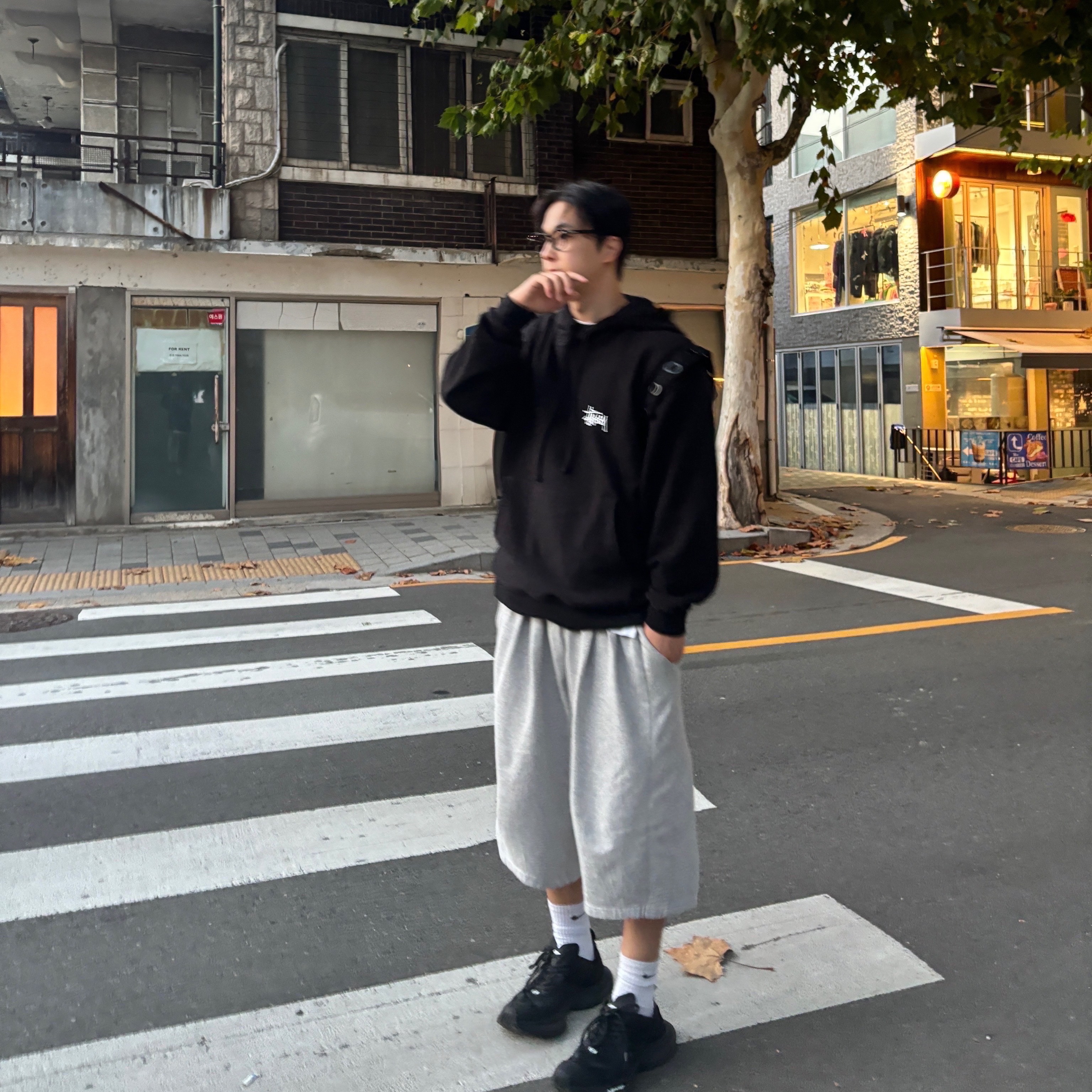 Junya Watanabe x Stussy Hooded Vest Black 착용 스타일