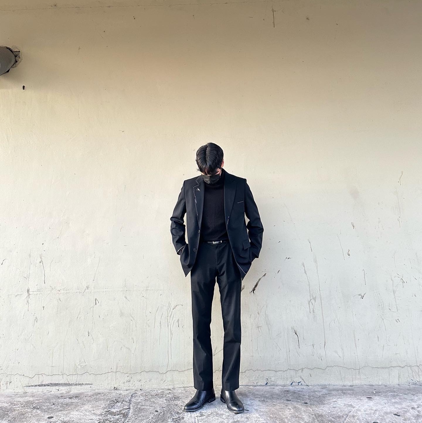 Zara x Ader Error Oversized Blazer Black 착용 스타일 - 2