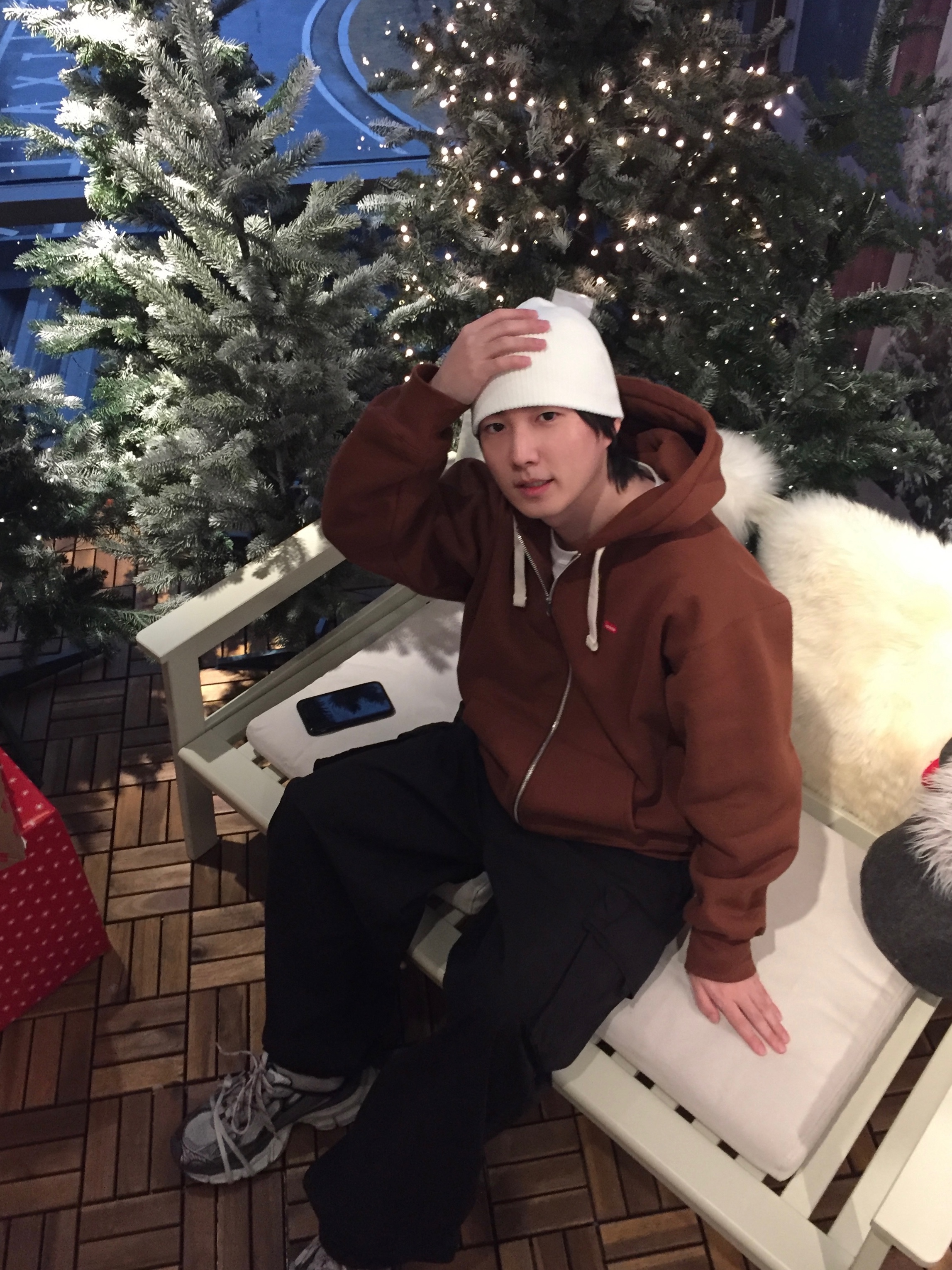 Supreme Small Box Drawcord Zip Up Hooded Sweatshirt Brown - 22FW, Balenciaga 3XL Mule Grey White Red 착용 스타일 - 2