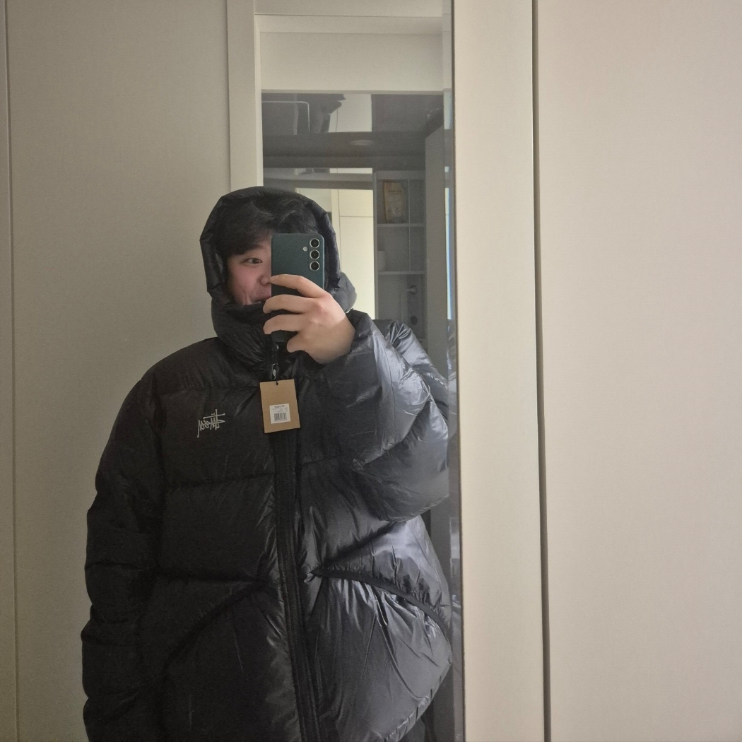 Stussy Down Parka Micro Ripstop Phantom Black 착용 스타일