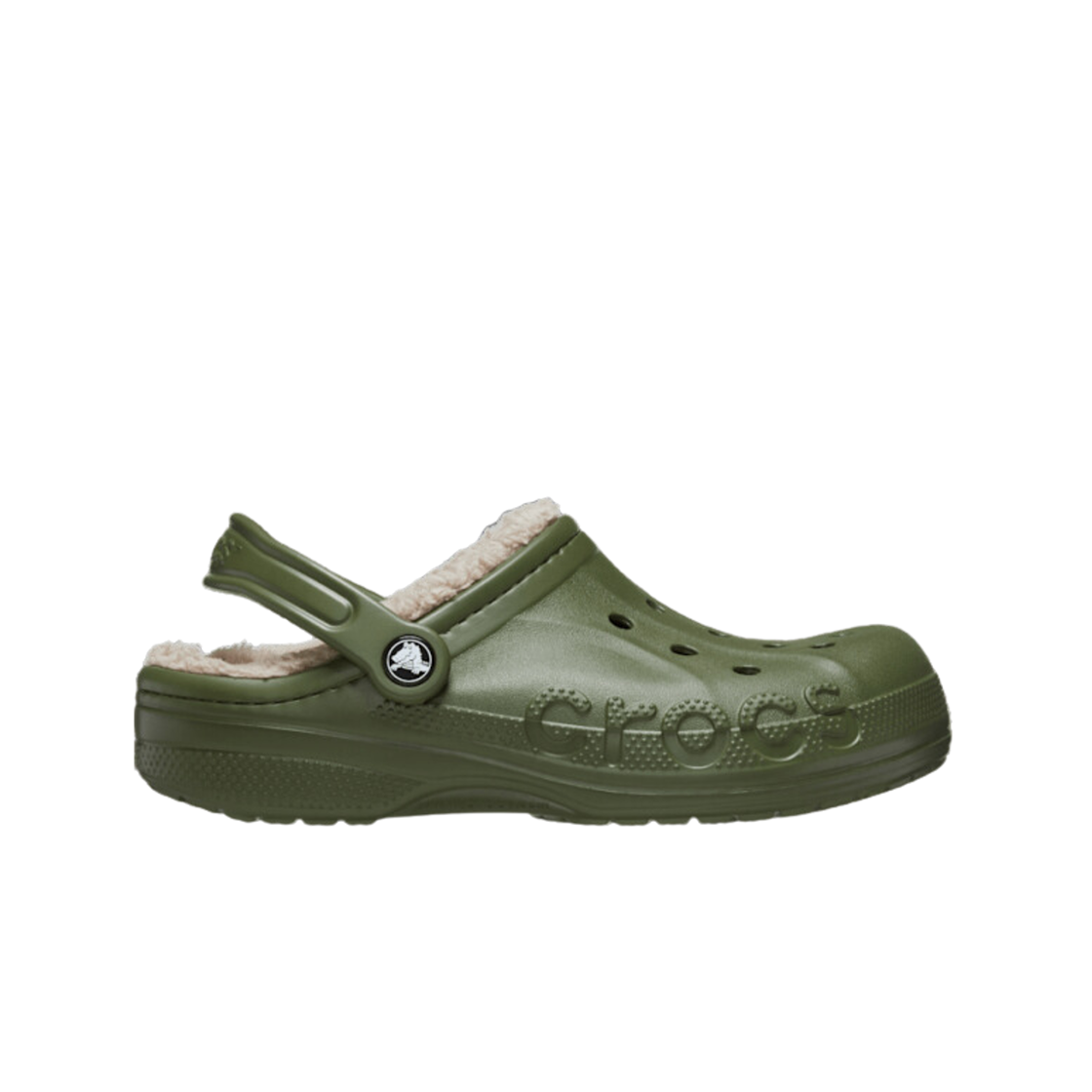 크록스 바야 라인드 클로그 아미 그린 멀티