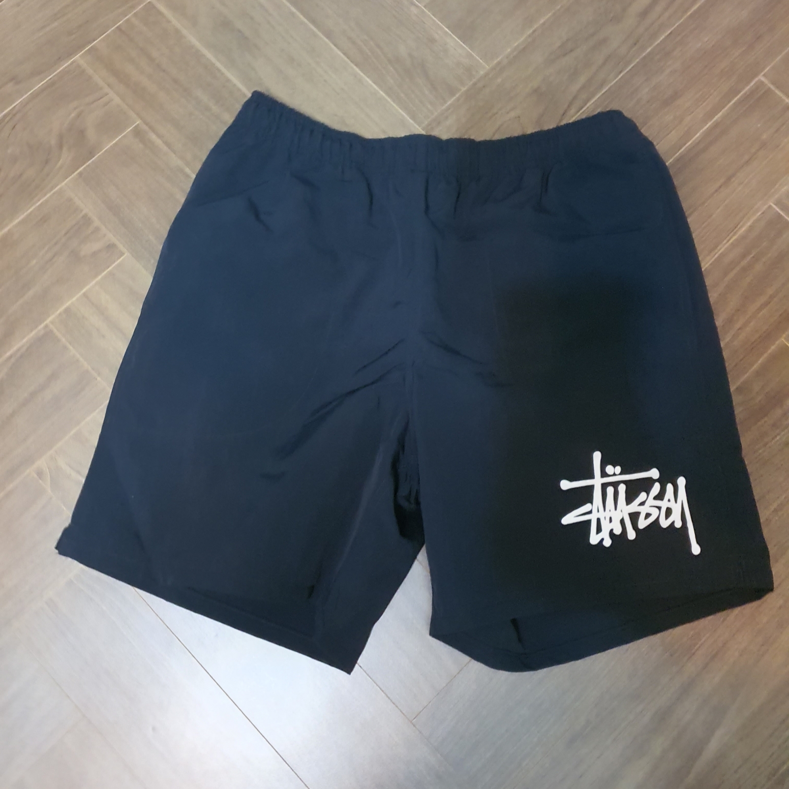 Stussy Big Basic Water Shorts Black 착용 스타일