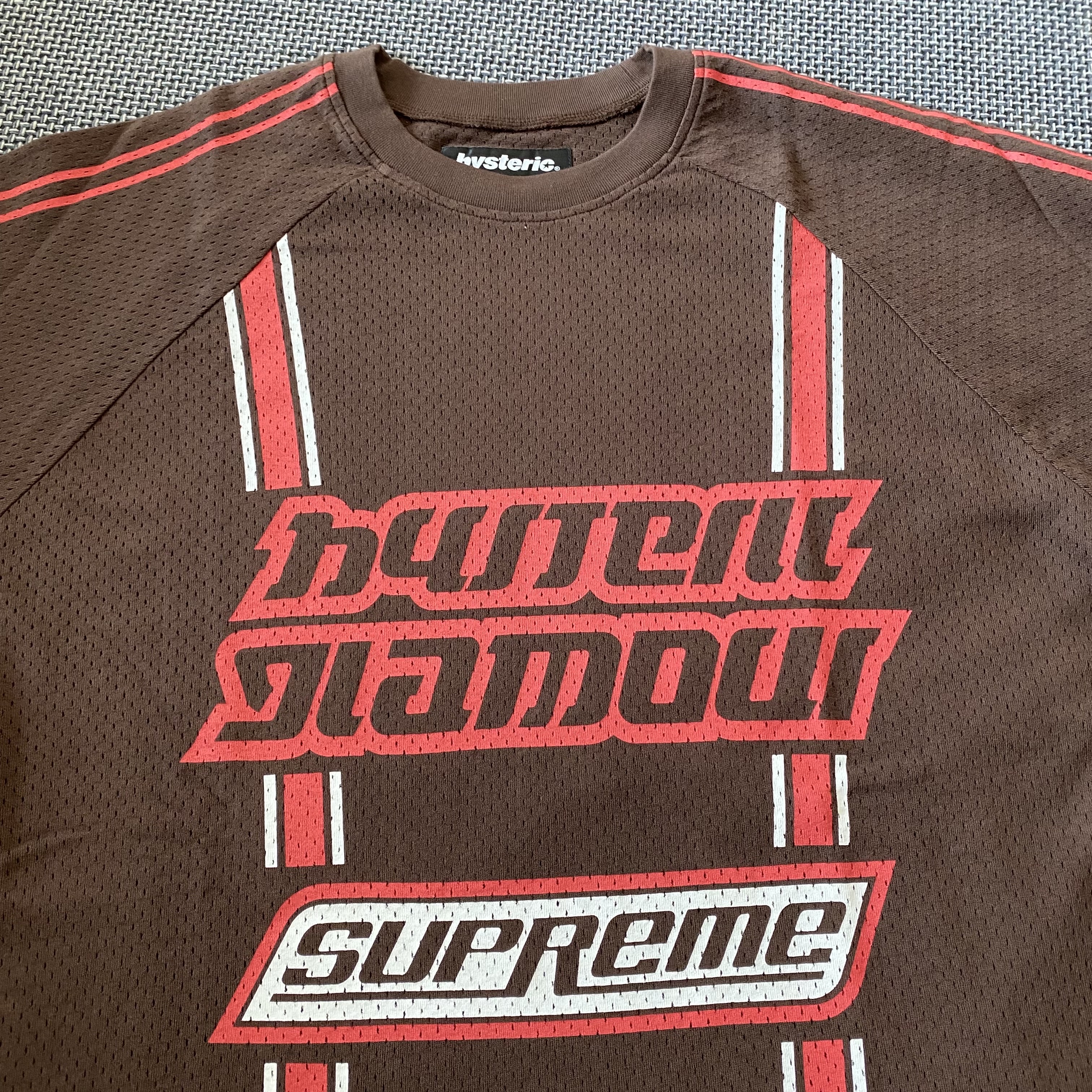 Supreme x Hysteric Glamour Mesh L/S Top Brown - 24FW 착용 스타일