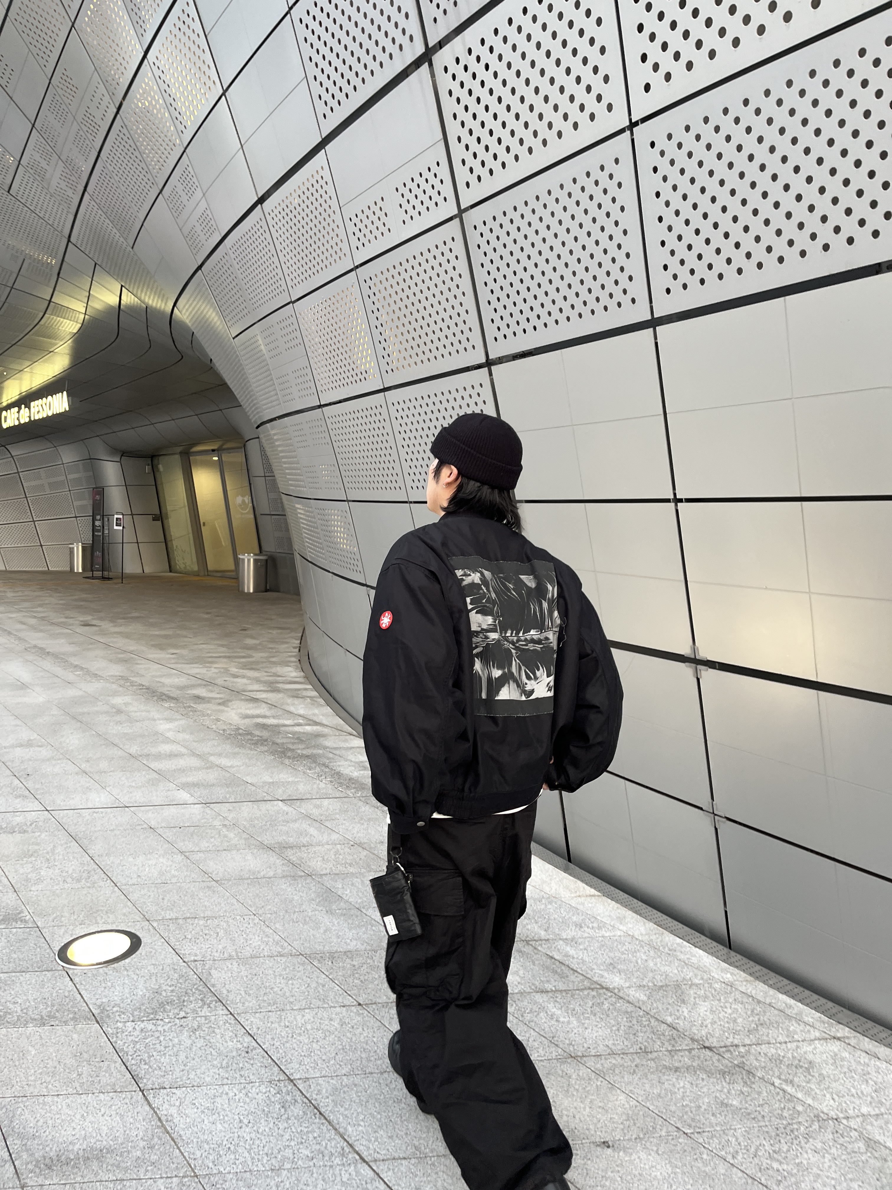Cav Empt Covered Jacket Black - 23SS, Needles H.D. BDU Pants Black 착용 스타일 - 2