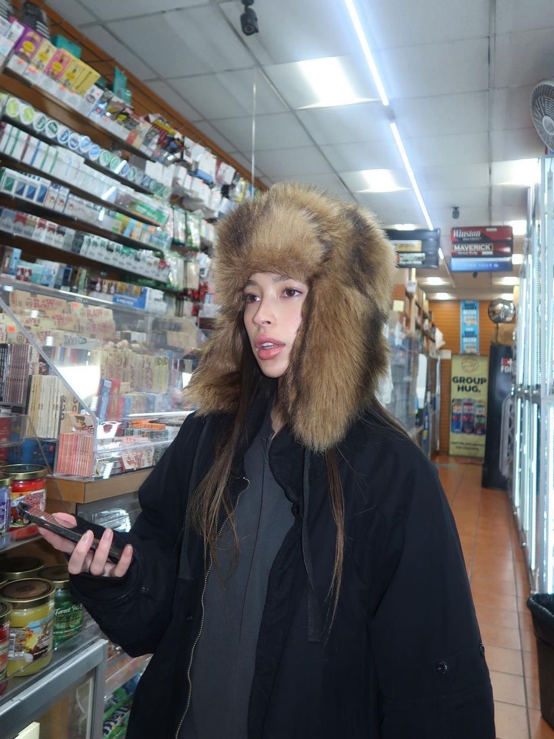 The North Face Fleece Earmuff Cap EX Beige, The North Face Warm Earmuff Camp Cap Black 착용 스타일 - 3