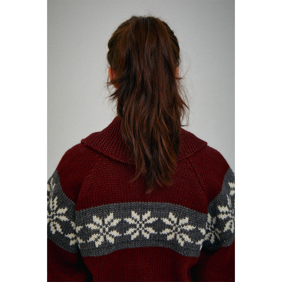 [2nd reorder] 파르벵 스노우 크롭 울 가디건 모브 와인([2nd reorder] FARVEN Snow Crop Wool Cardigan Mauve Wine) - 2