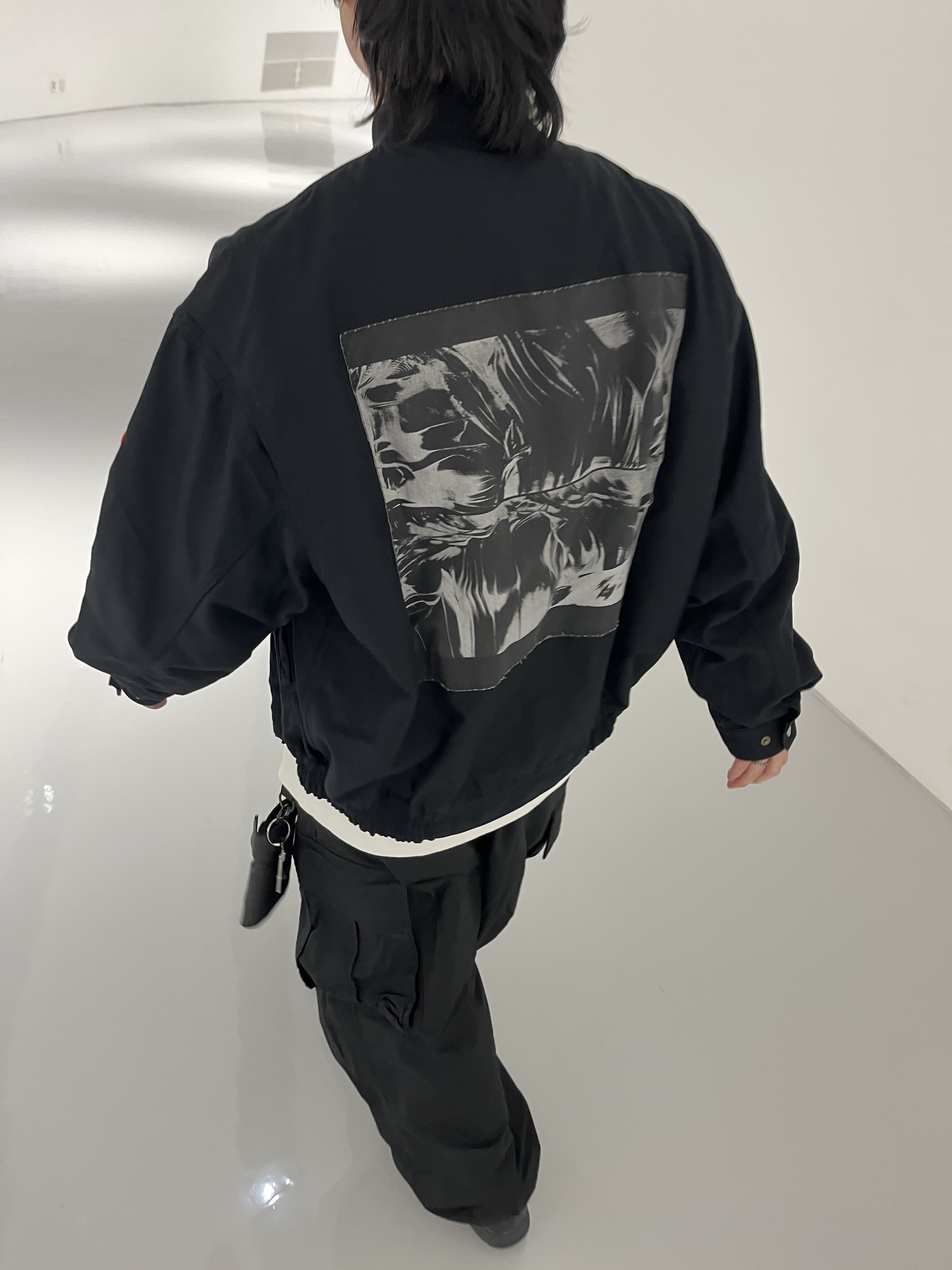 Cav Empt Covered Jacket Black - 23SS, Needles H.D. BDU Pants Black 착용 스타일 - 4