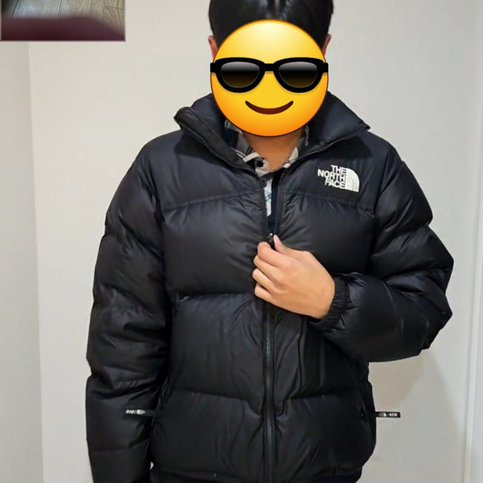 The North Face 1996 Eco Nuptse Jacket Black 착용 스타일
