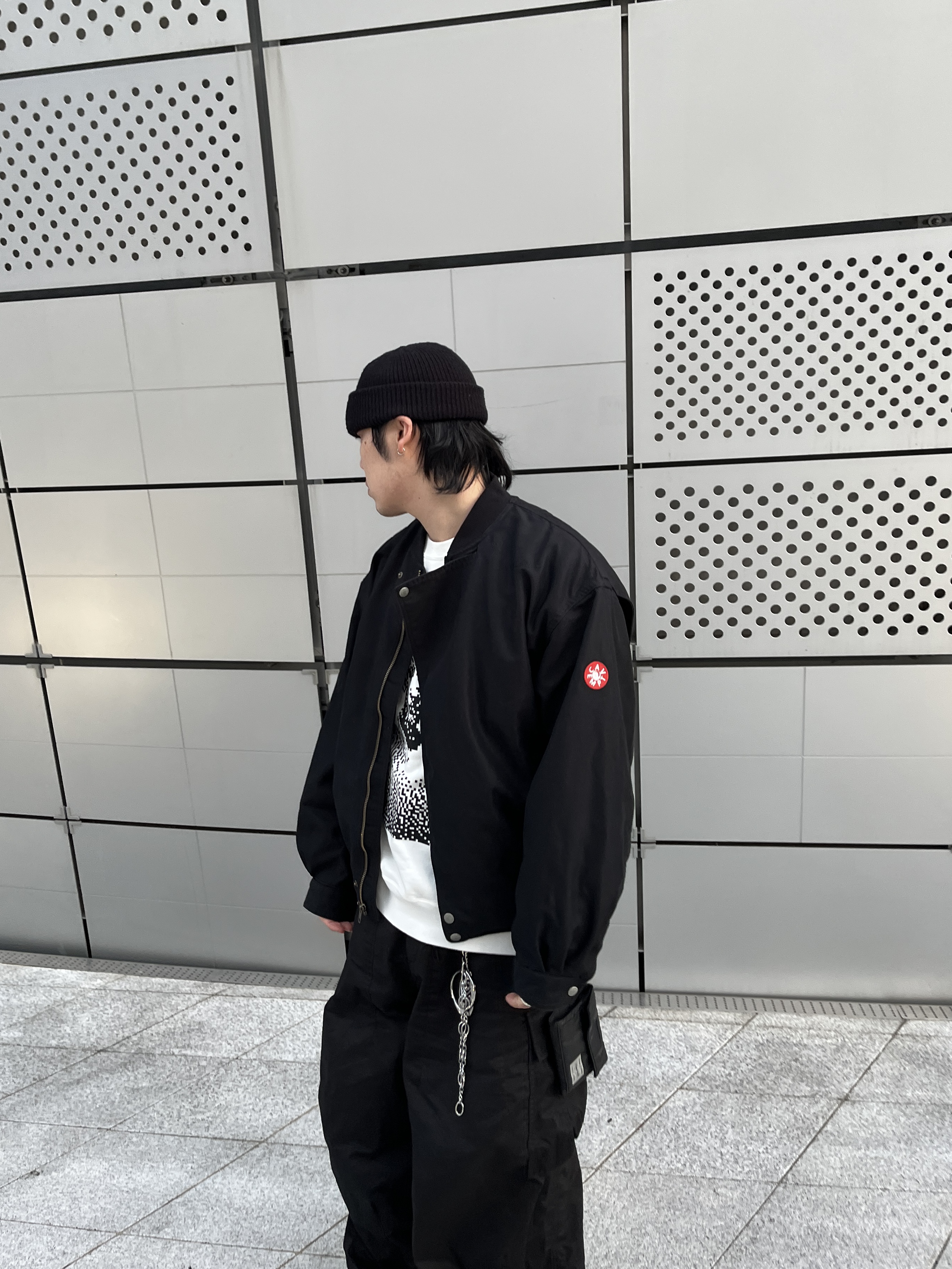 Cav Empt Covered Jacket Black - 23SS, Needles H.D. BDU Pants Black 착용 스타일 - 1