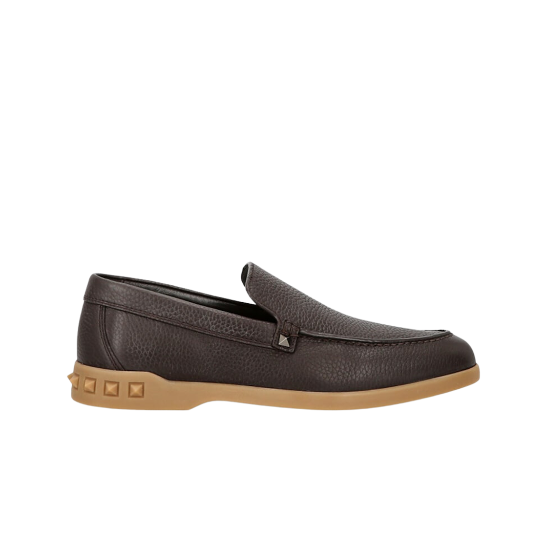 S0H20XPJE05 Valentino Leisure Flow Leather Loafers Dark Brown