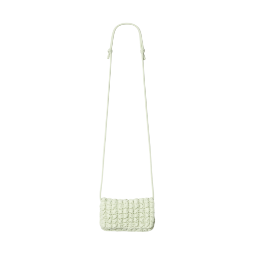 COS Quilted Crossbody Messenger Bag Light Green