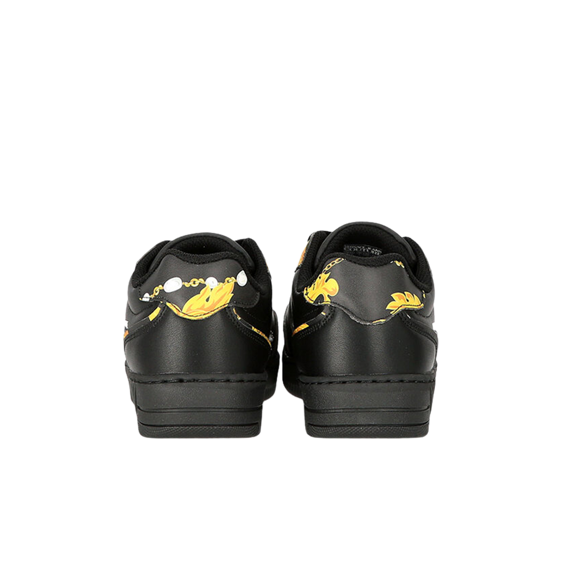 (W) 베르사체 진 꾸뛰르 바로코 프린트 스니커즈 블랙 골드((W) Versace Jeans Couture Barocco Print Sneakers Black Gold) - 3
