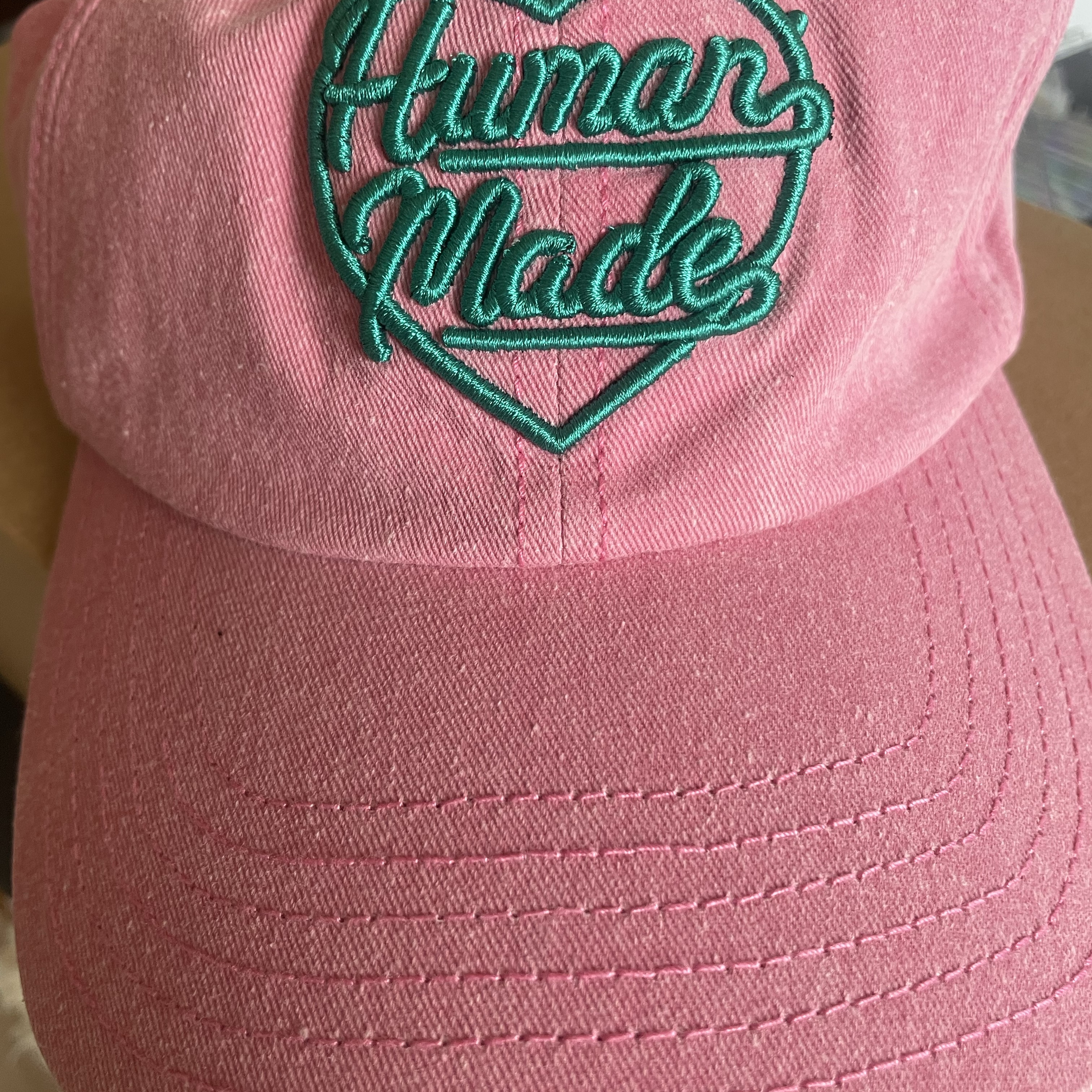 Human Made 6 Panel Cap #1 Pink 착용 스타일