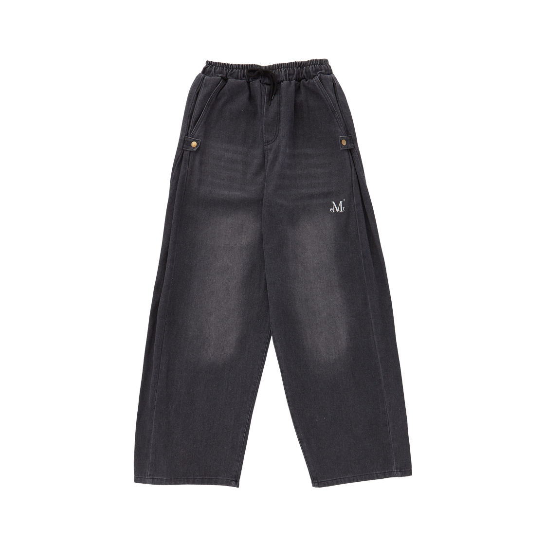 【MUCENT】 WEIR SIDE BUTTON SWEAT BERMUDA HALF PANTS UNISEX MUCENT - WEIR SIDE BUTTON SWEAT BERMUDA HALF PANTS UNISEX