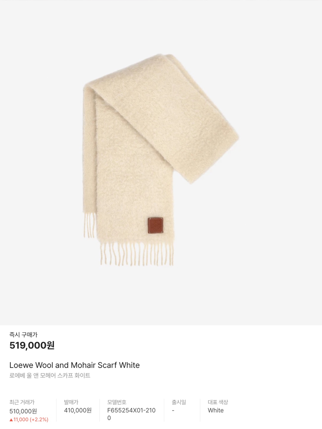 COS Oversized Mohair Blend Muffler Turquoise, Loewe Wool and Mohair Muffler White 착용 스타일 - 5