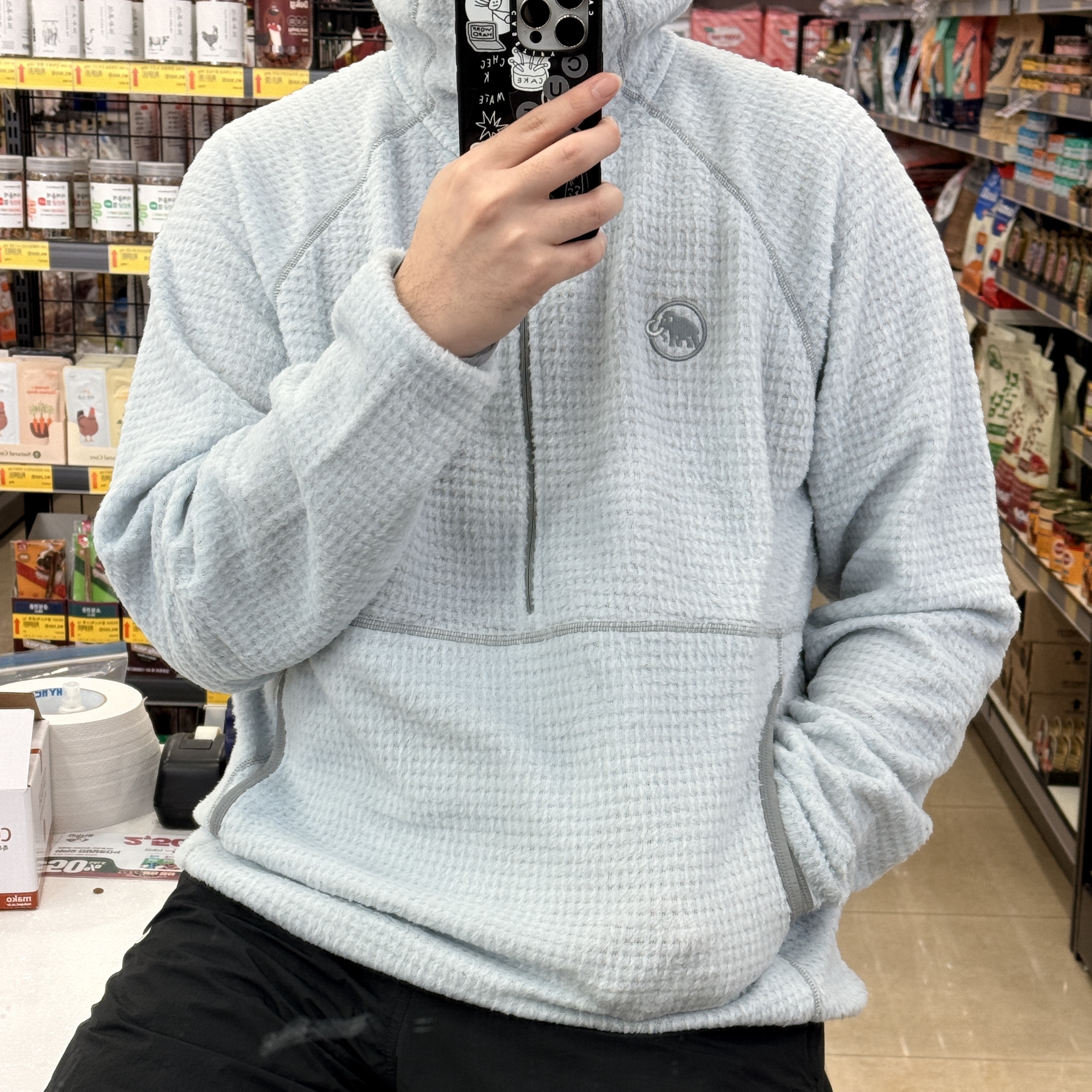 Mammut Barchen ML Half Zip Hoody Blue 착용 스타일
