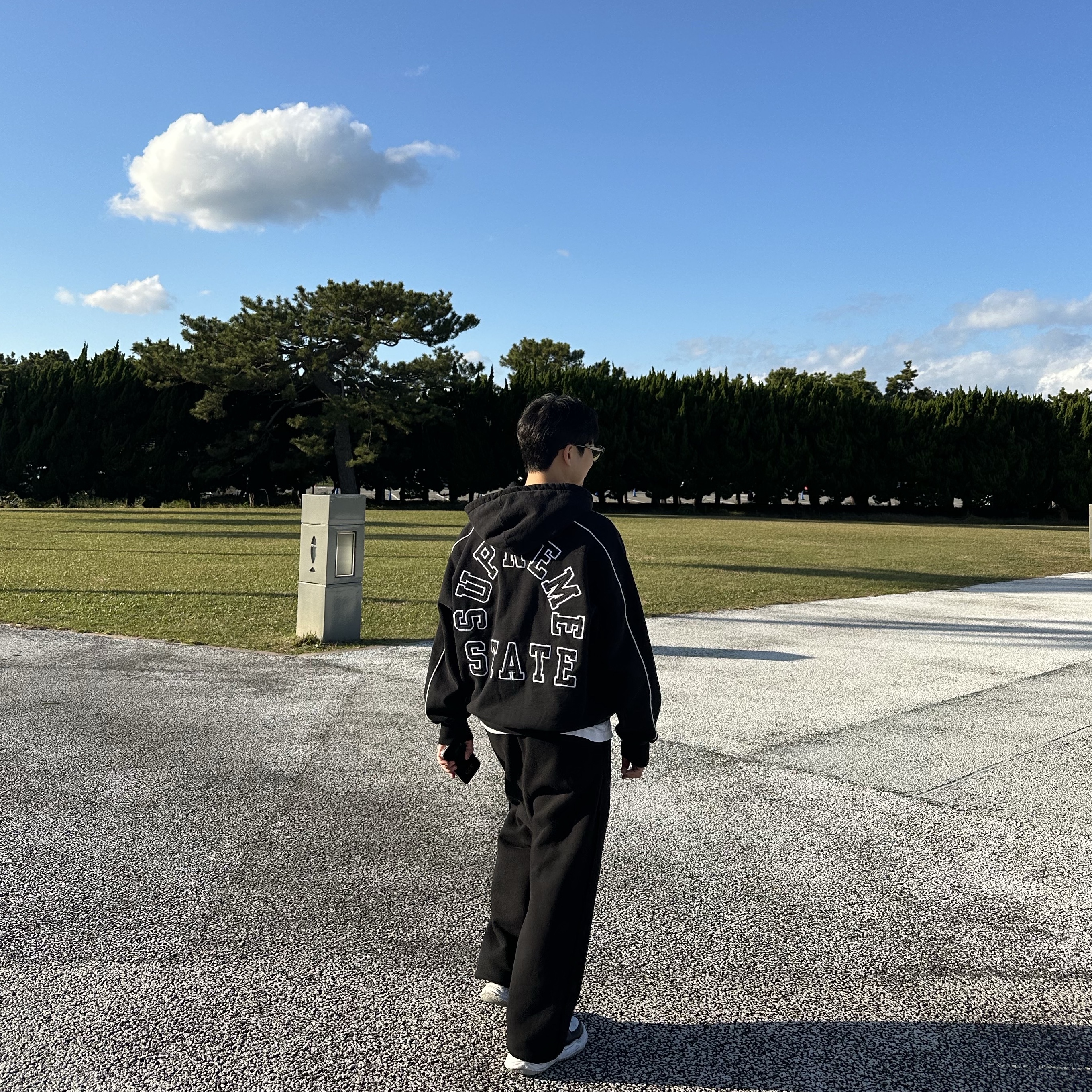 Supreme State Zip Up Hooded Sweatshirt Black - 24FW, Chrome Hearts Dingalonglinglong II Black 착용 스타일