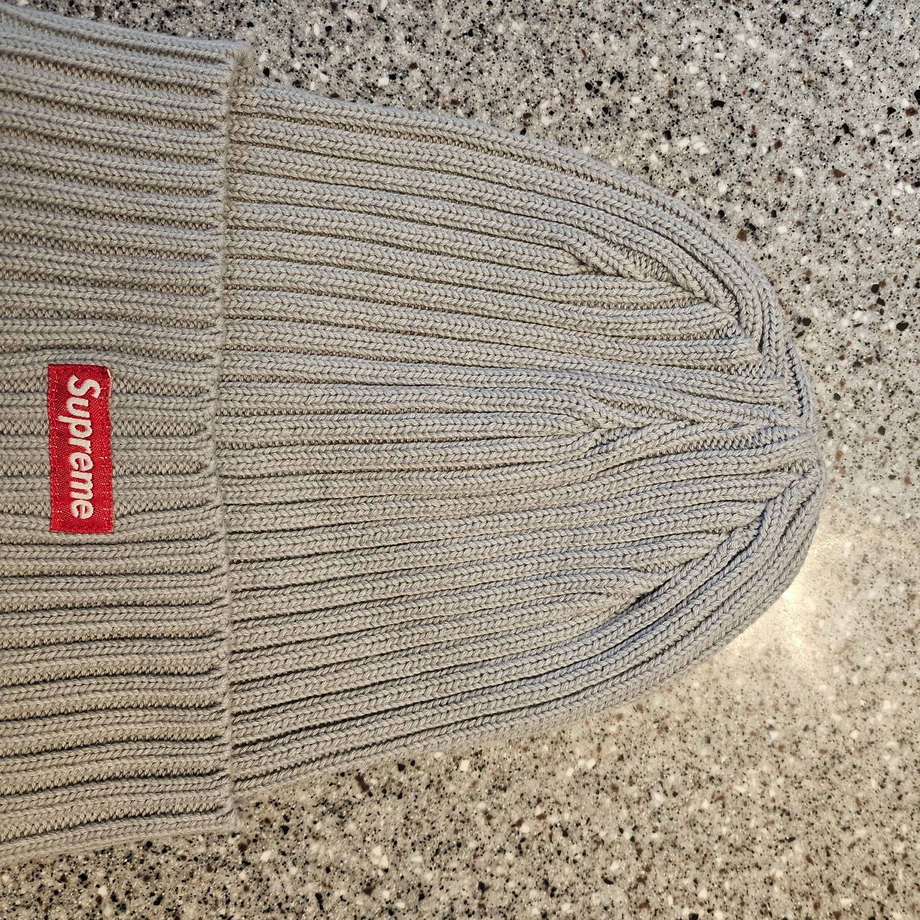 Supreme Overdyed Beanie Grey - 23SS 착용 스타일 - 1
