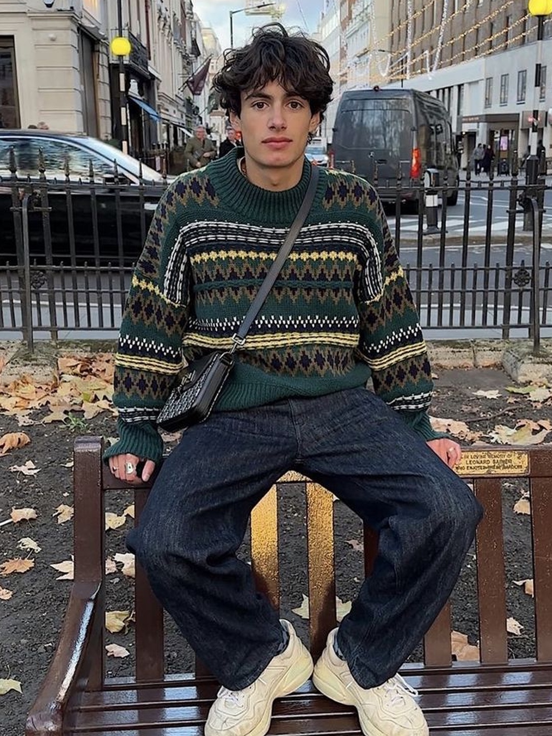 Millo Archive Multi Stripe Mohair Knit Pink, Cav Empt 3 Colour Stripe Knit Charcoal - 24SS 착용 스타일 - 2