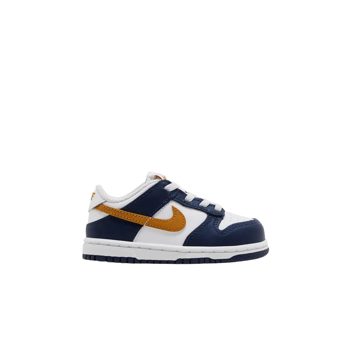 FB9107-111 (TD) Nike Dunk Low White Midnight Navy