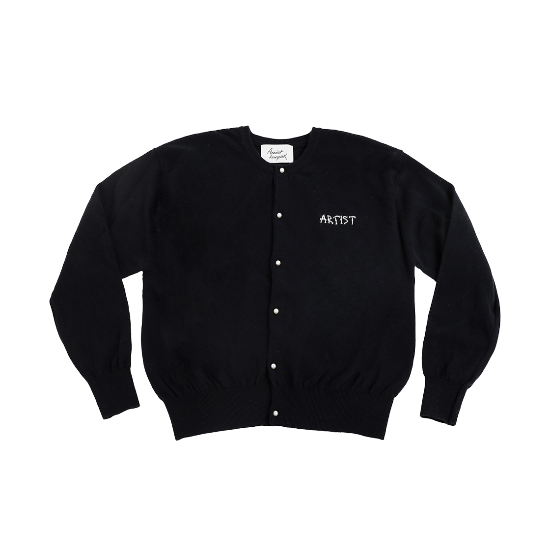 トップス Artist komplex PEARL ROUND CARDIGAN 아티스트컴플렉스 아티스트 진주 라운드 가디건 블랙 | ARTIST