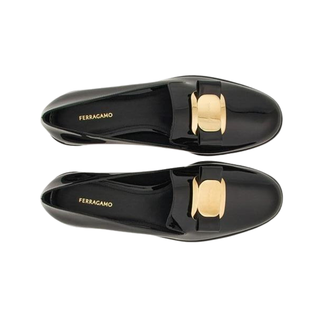 (W) 페라가모 뉴 바라 플레이트 로퍼 블랙 - D((W) Ferragamo New Vara Plate Loafer Black - D) - 2