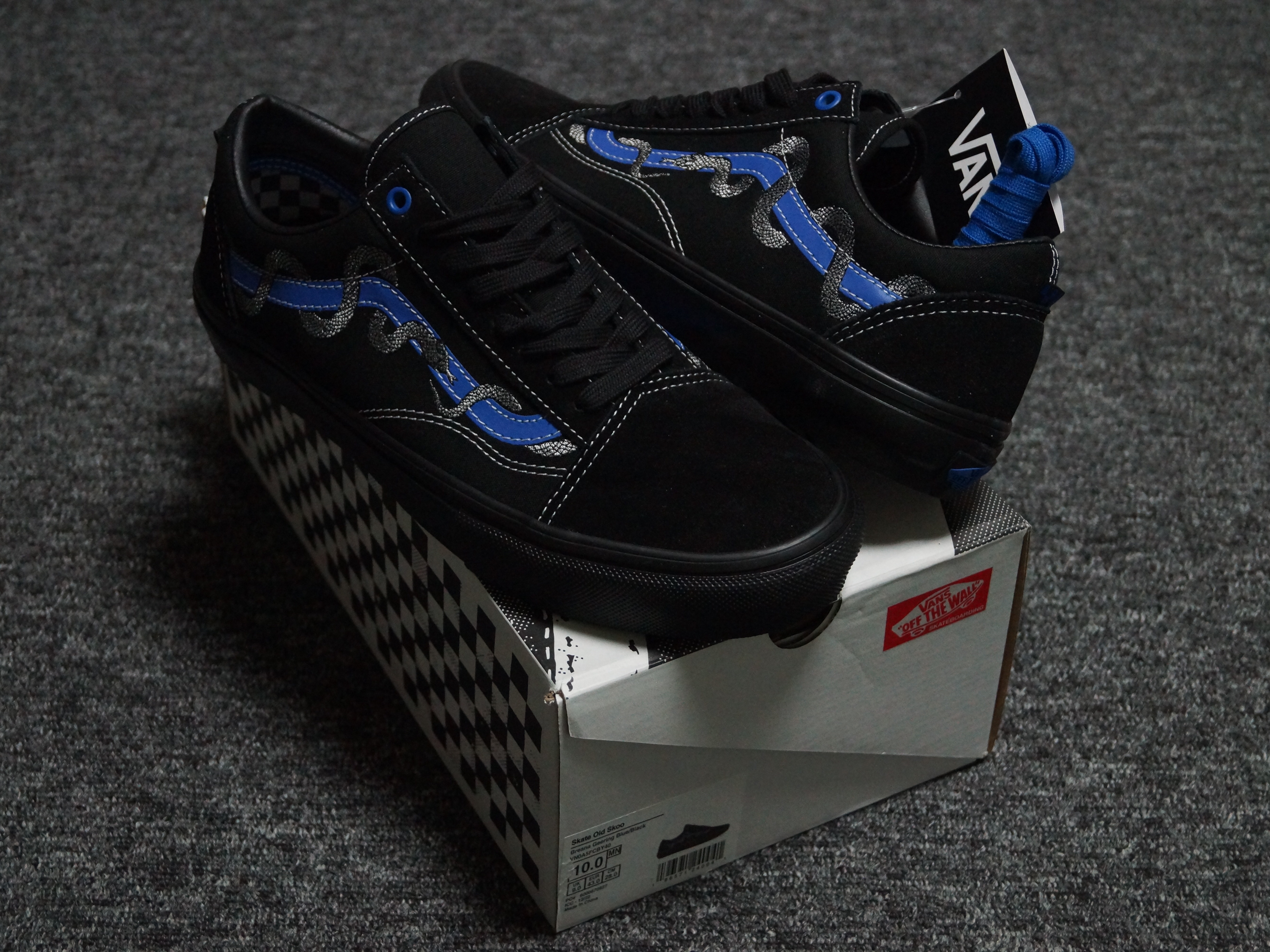Vans x Breana Geering Skate Old Skool Blue Black 착용 스타일