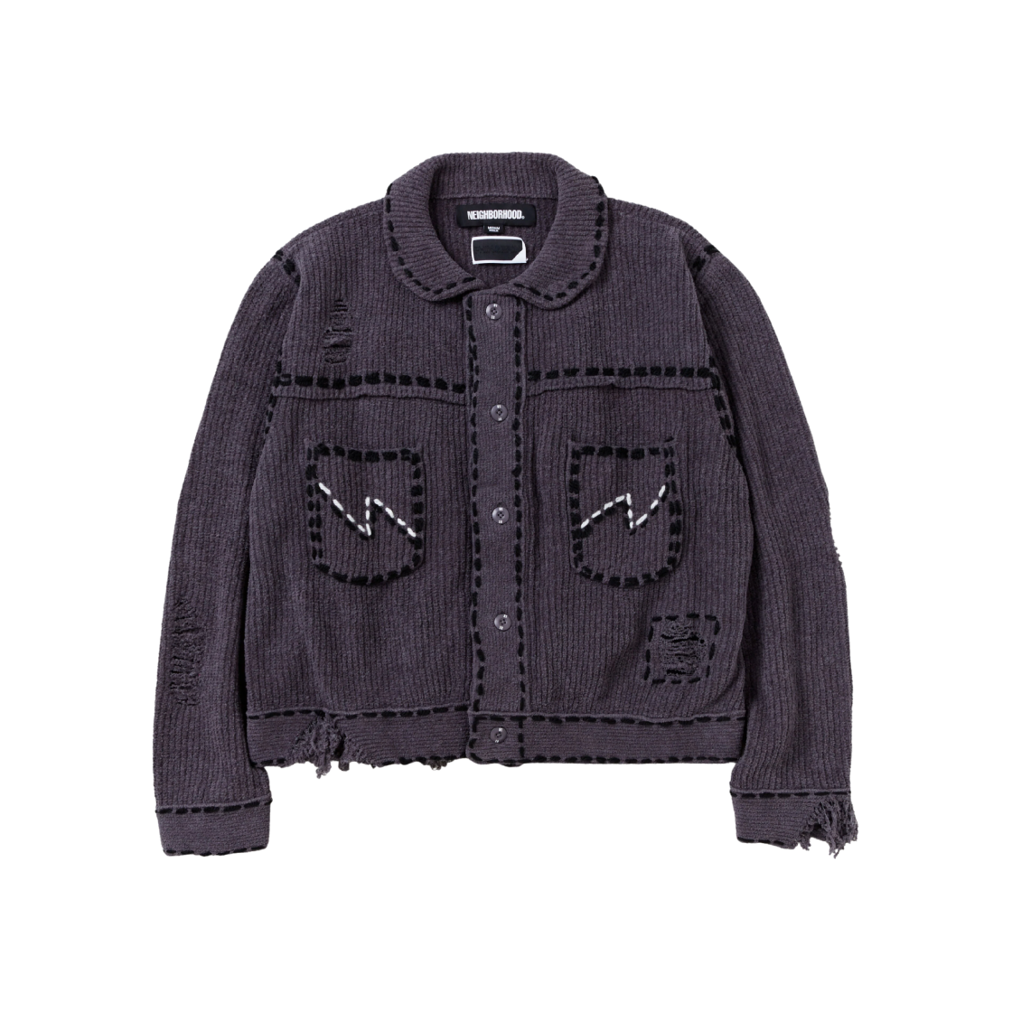PHINGERIN BLURRY SWEATER HASH PLAID（phingerin | fakejam）