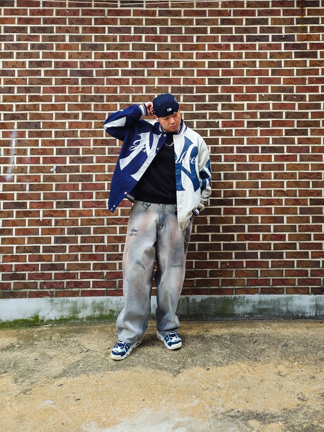 Nike Air More Uptempo 96 Denim 착용 스타일 - 1