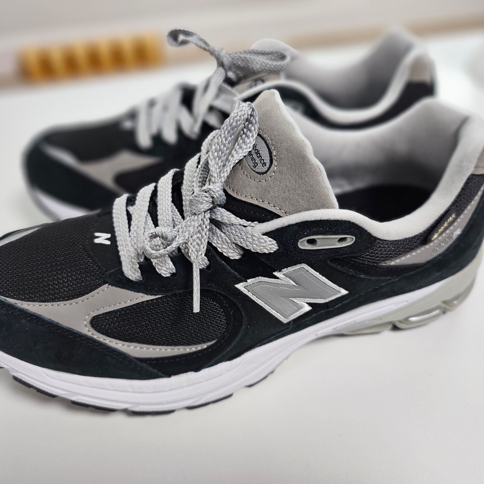 (W) New Balance 993 Made in USA Black - D Wide 착용 스타일