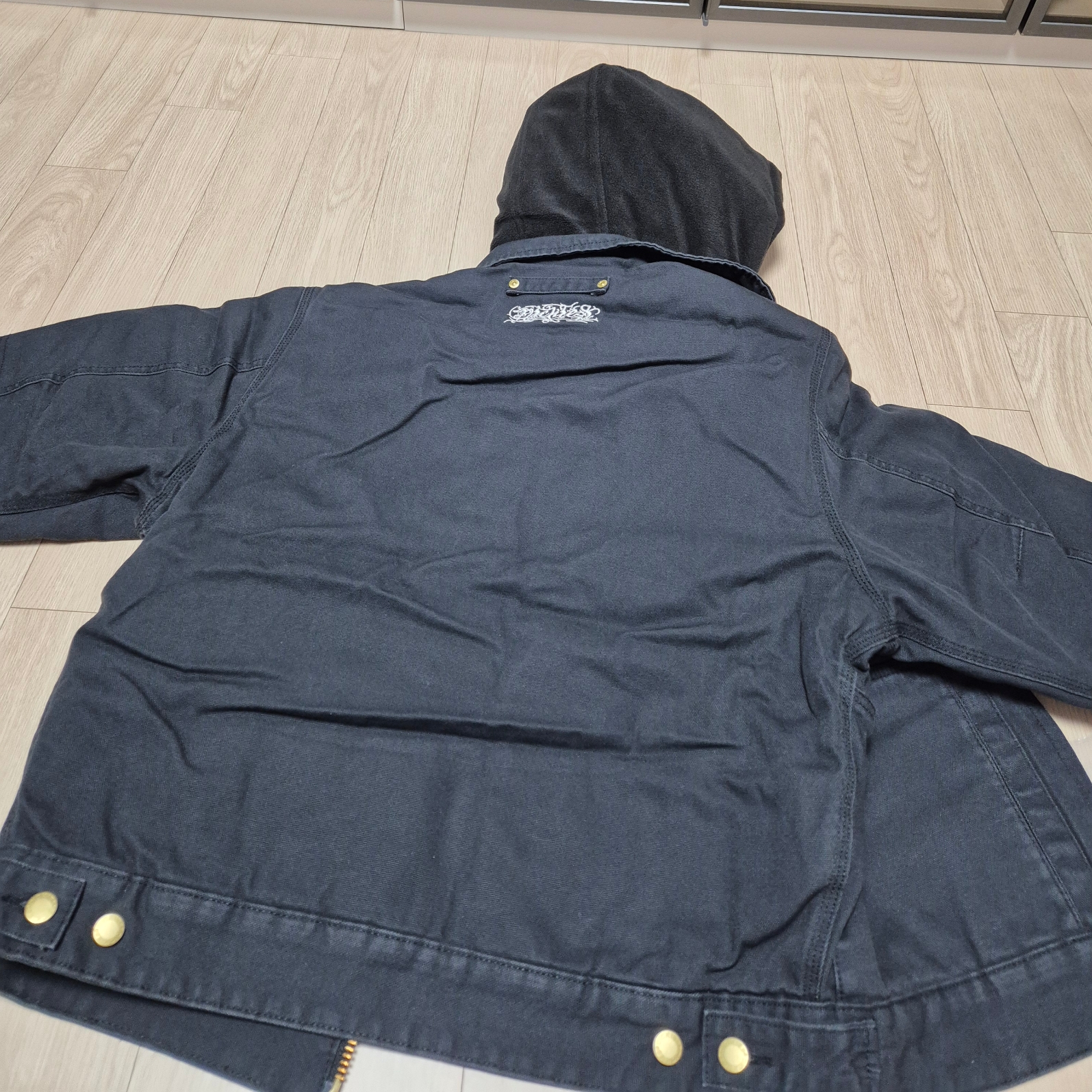 Supreme x Dickies Hooded Work Jacket Black - 24FW 착용 스타일 - 4