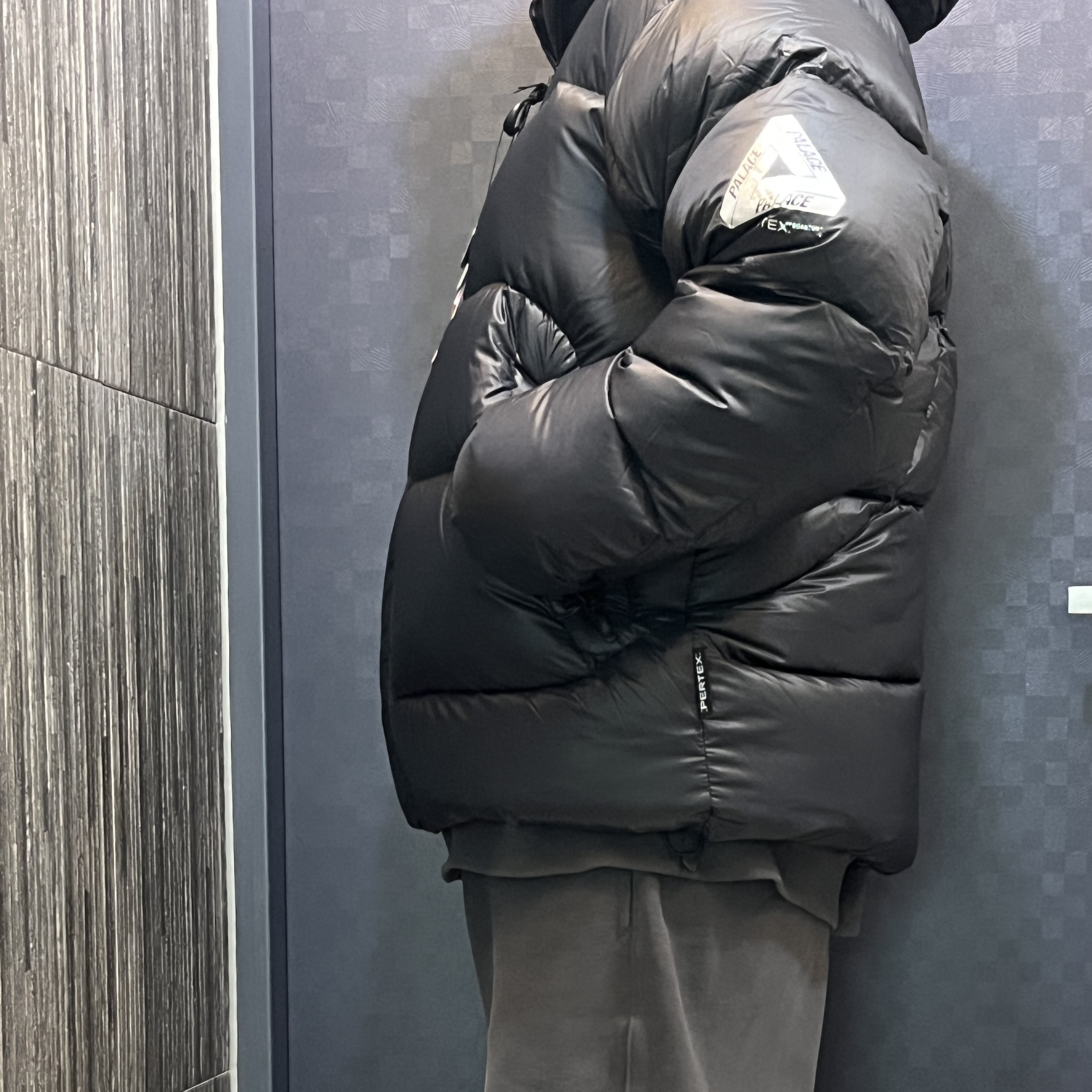 Palace Pertex Opaque Balaclava Puffa Black - 24FW 착용 스타일 - 1