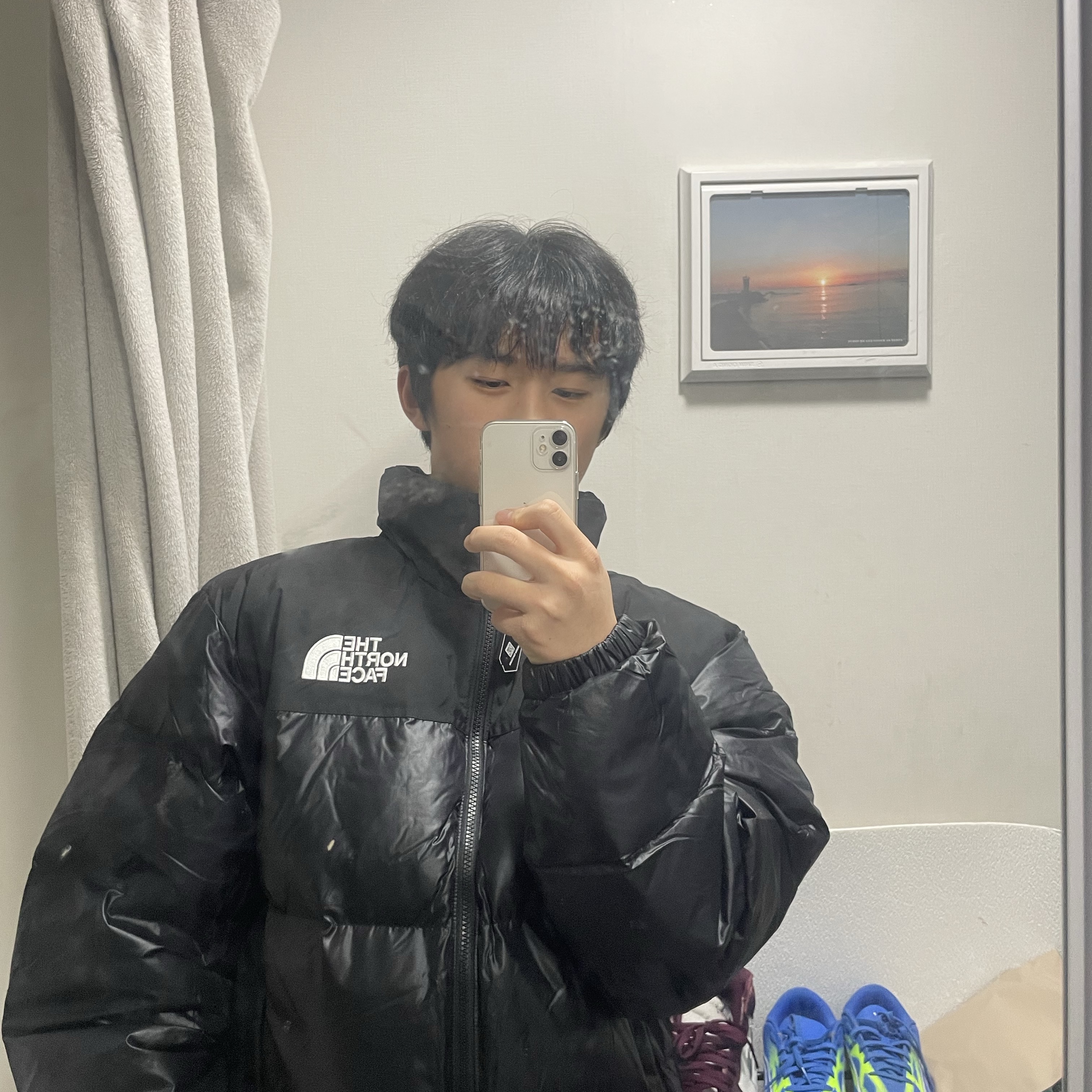 The North Face On Ball Jacket Black 착용 스타일 - 1