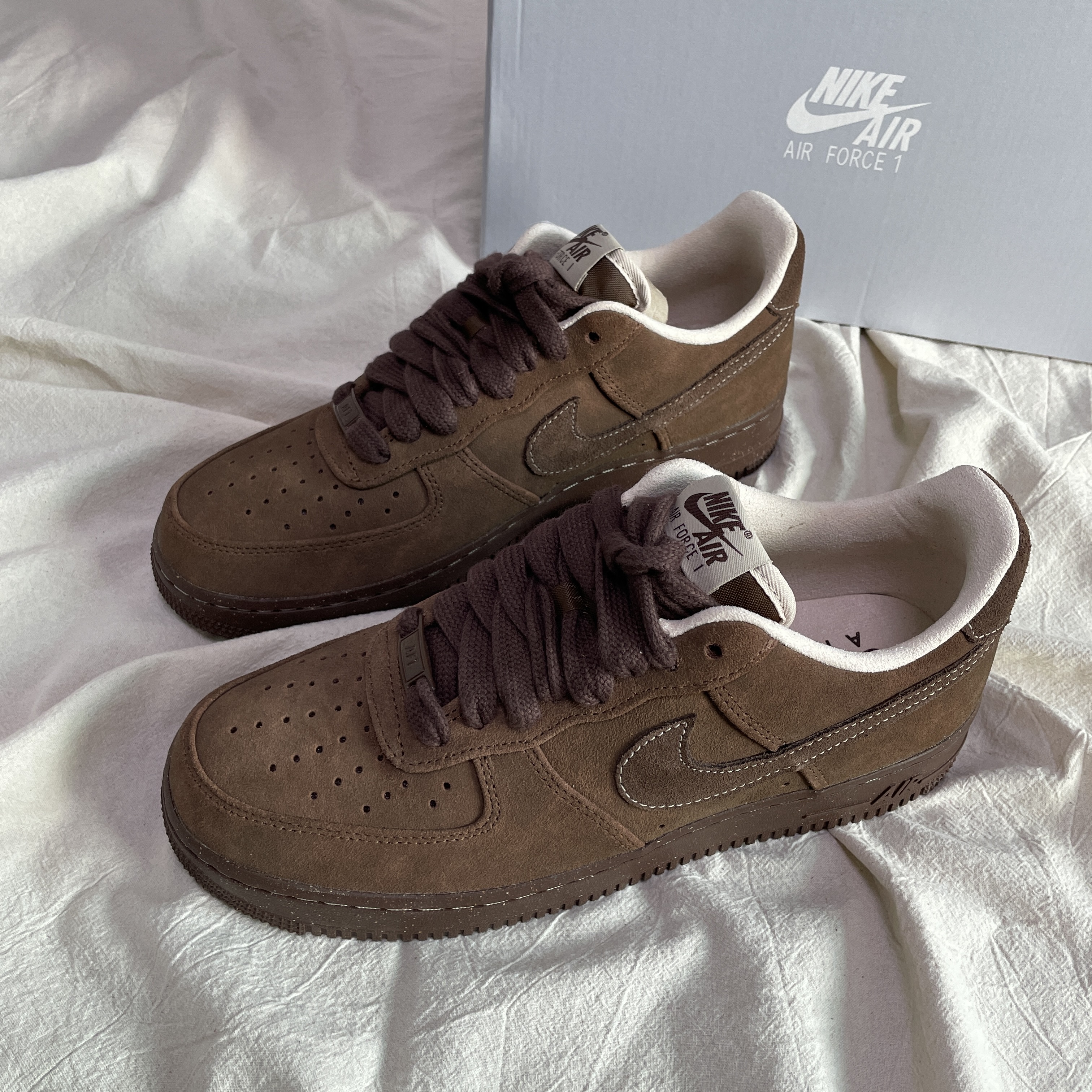 (W) Nike Air Force 1 '07 Cacao Wow 착용 스타일 - 2
