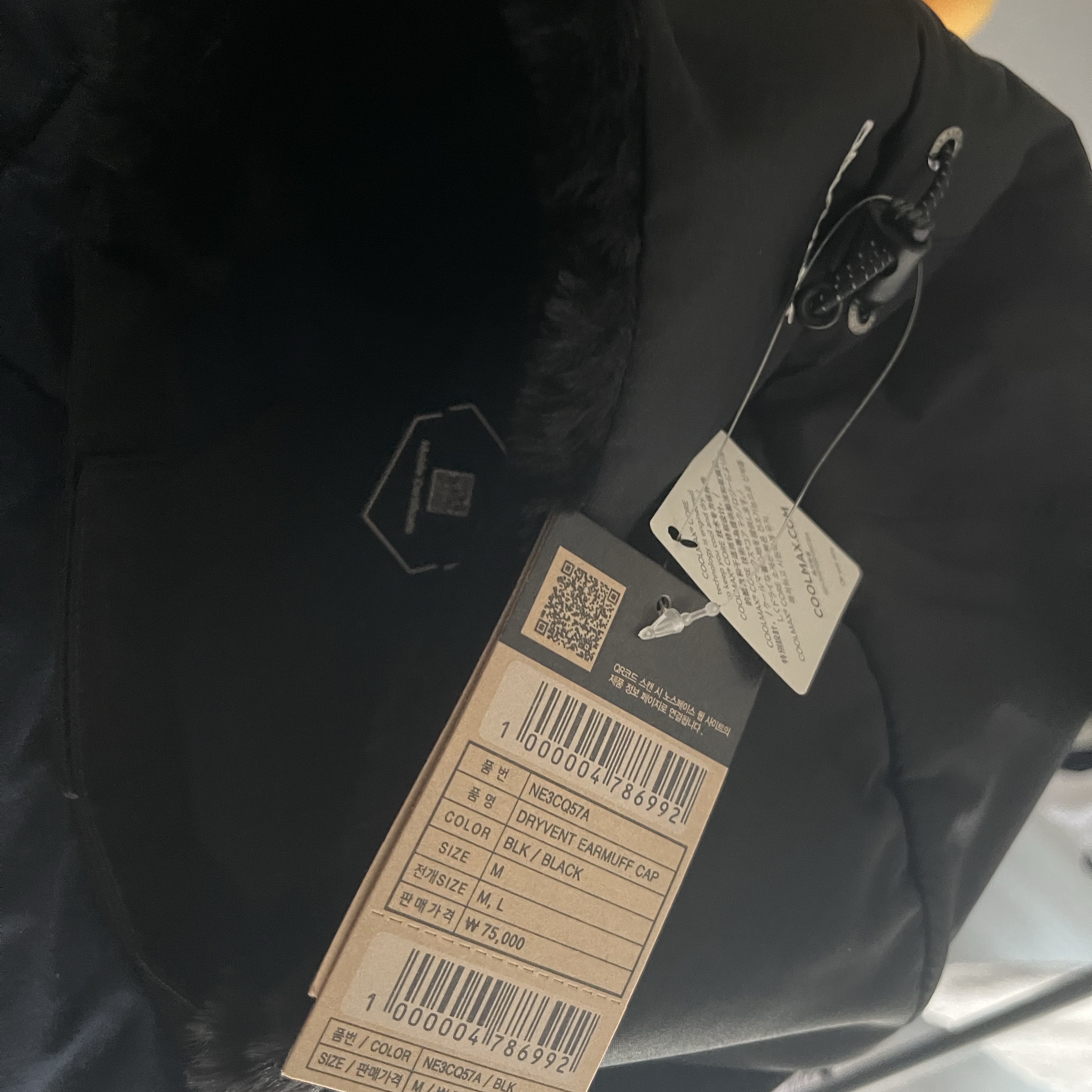 The North Face Drivent Earmuff Cap Black 착용 스타일 - 1
