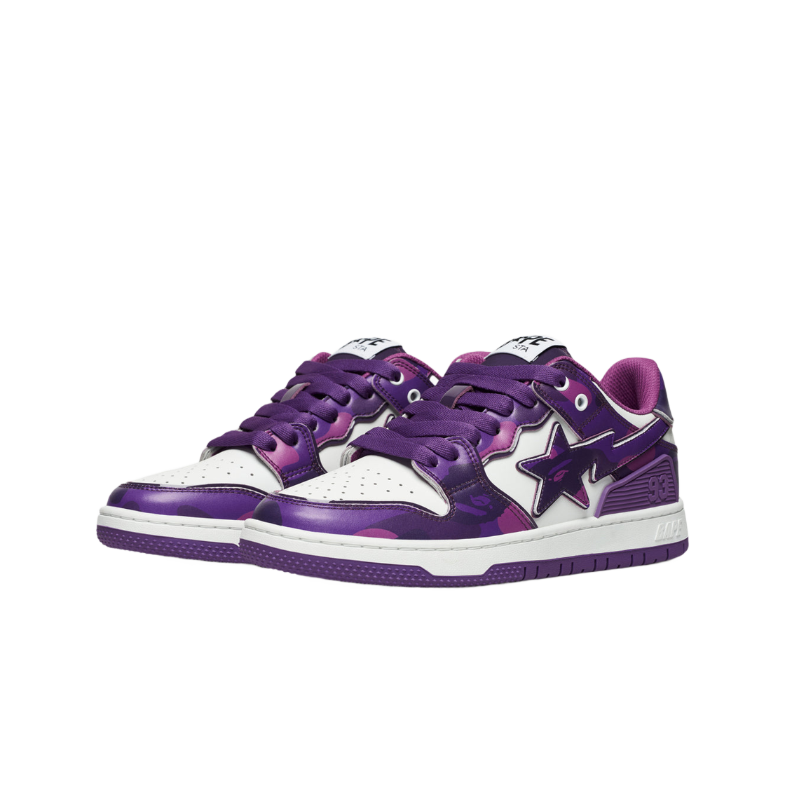 (W) 베이프 스케이트 스타 #1 퍼플((W) BAPE SK8 Sta #1 Purple) - 2
