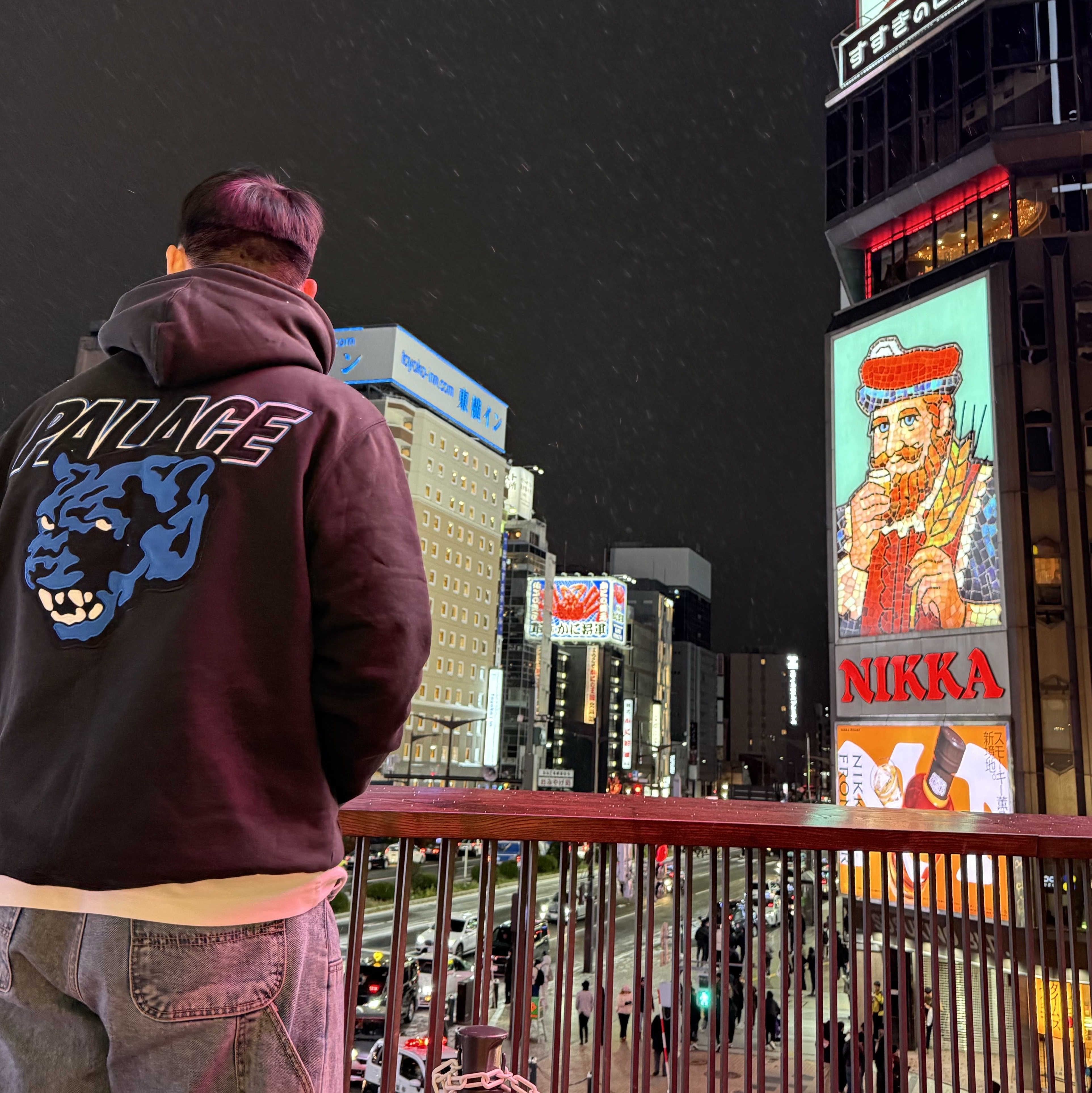 Palace Panther Hood Black - 23SS 착용 스타일