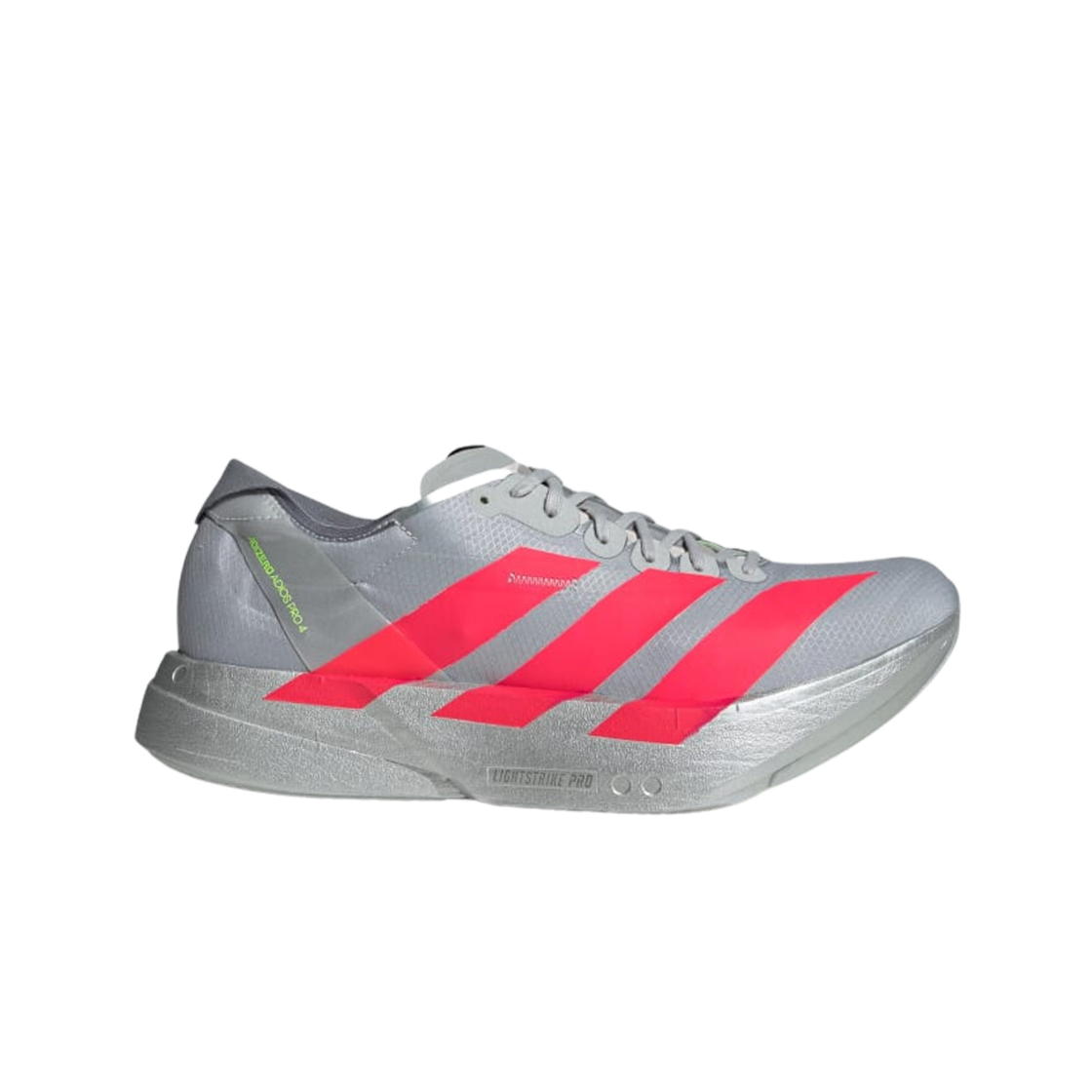 JR6372 Adidas Adizero Adios Pro 4 Silver Metallic Lucid Red
